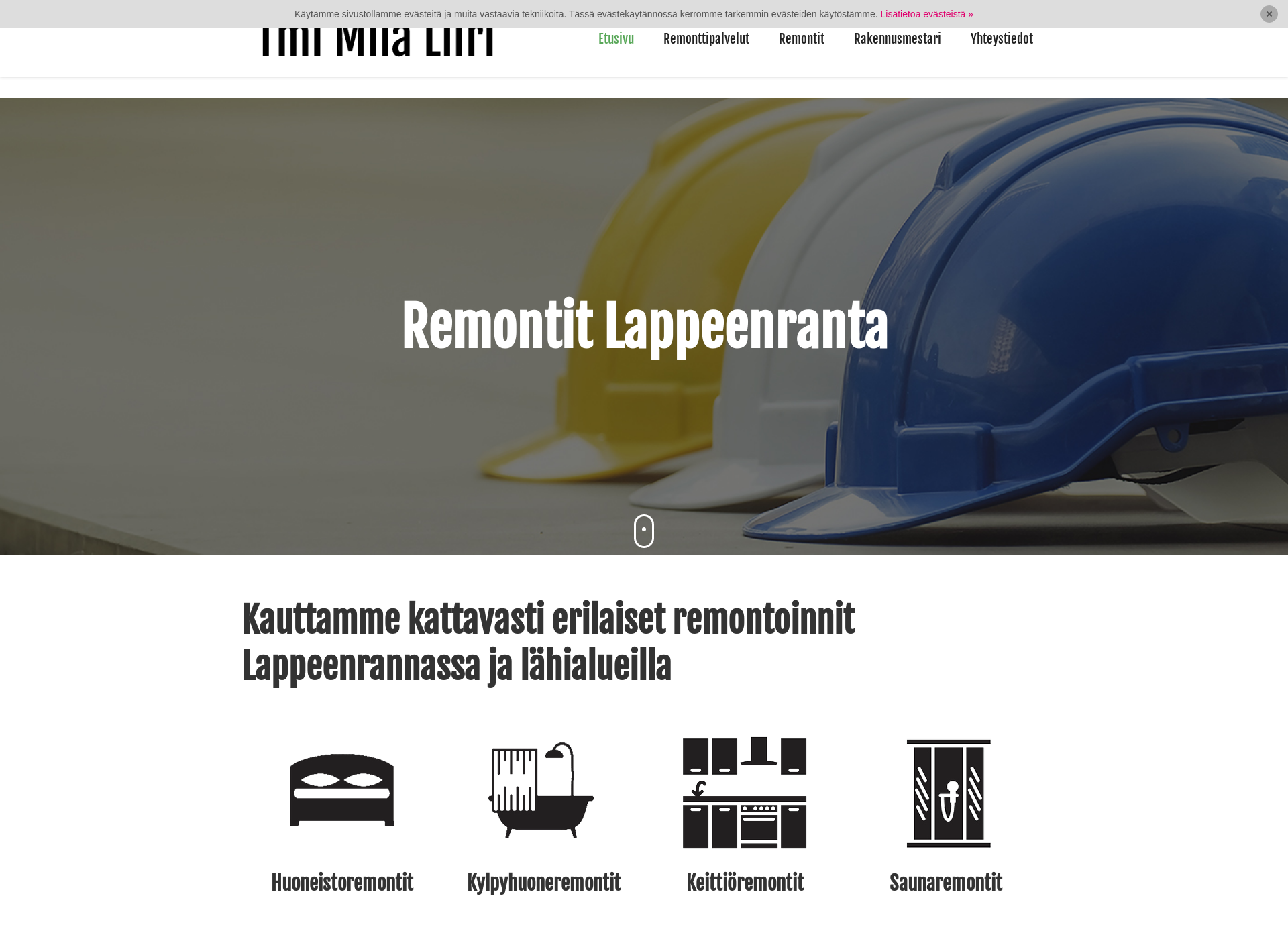 Skärmdump för remontitlappeenranta.fi