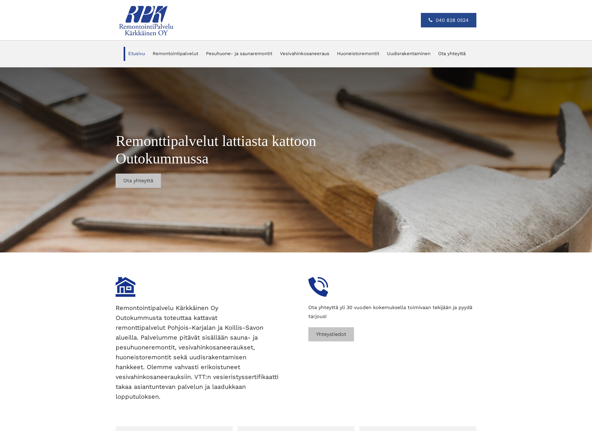 Screenshot for remonttikarkkainen.fi