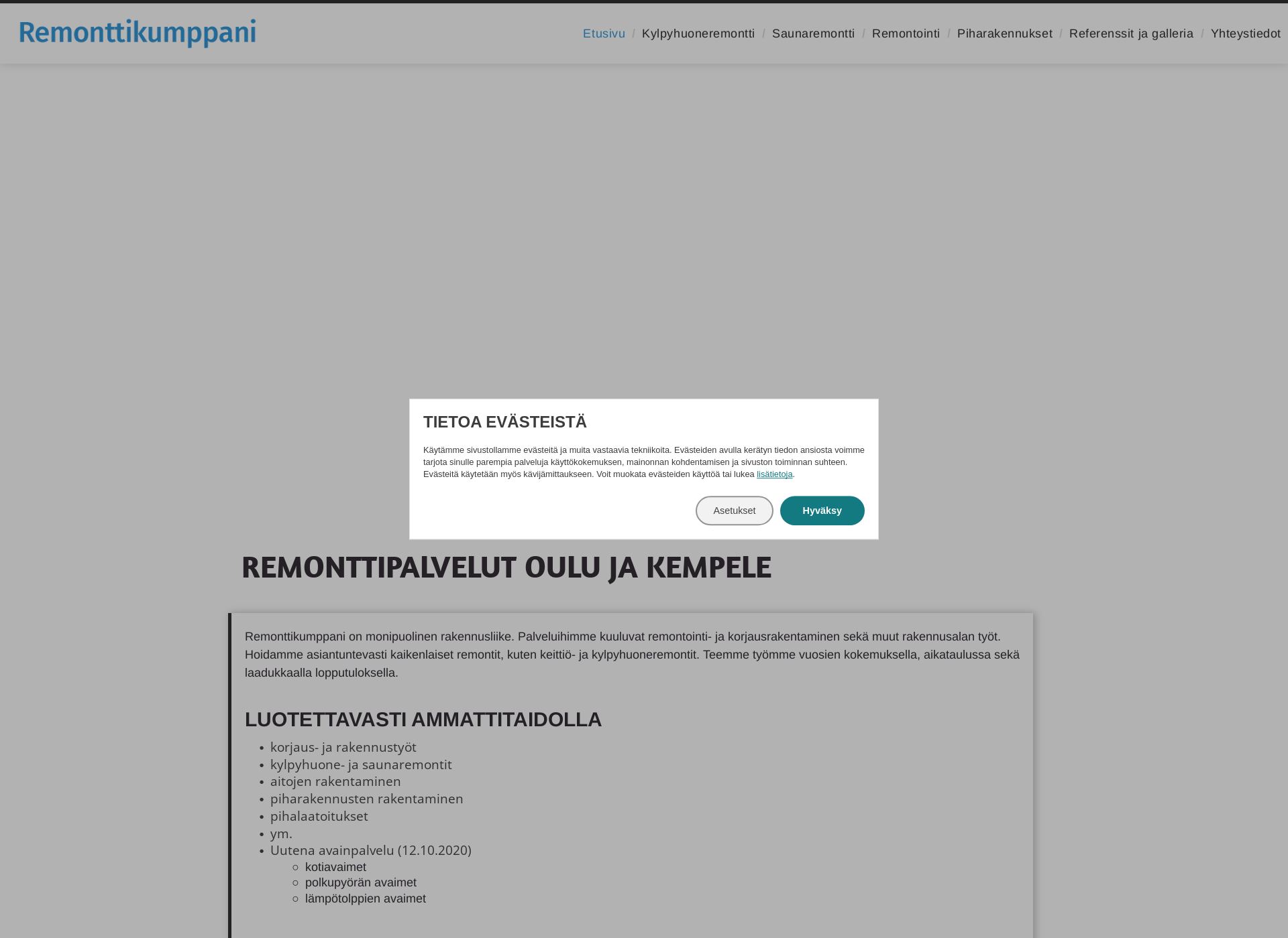 Skärmdump för remonttikumppani.fi
