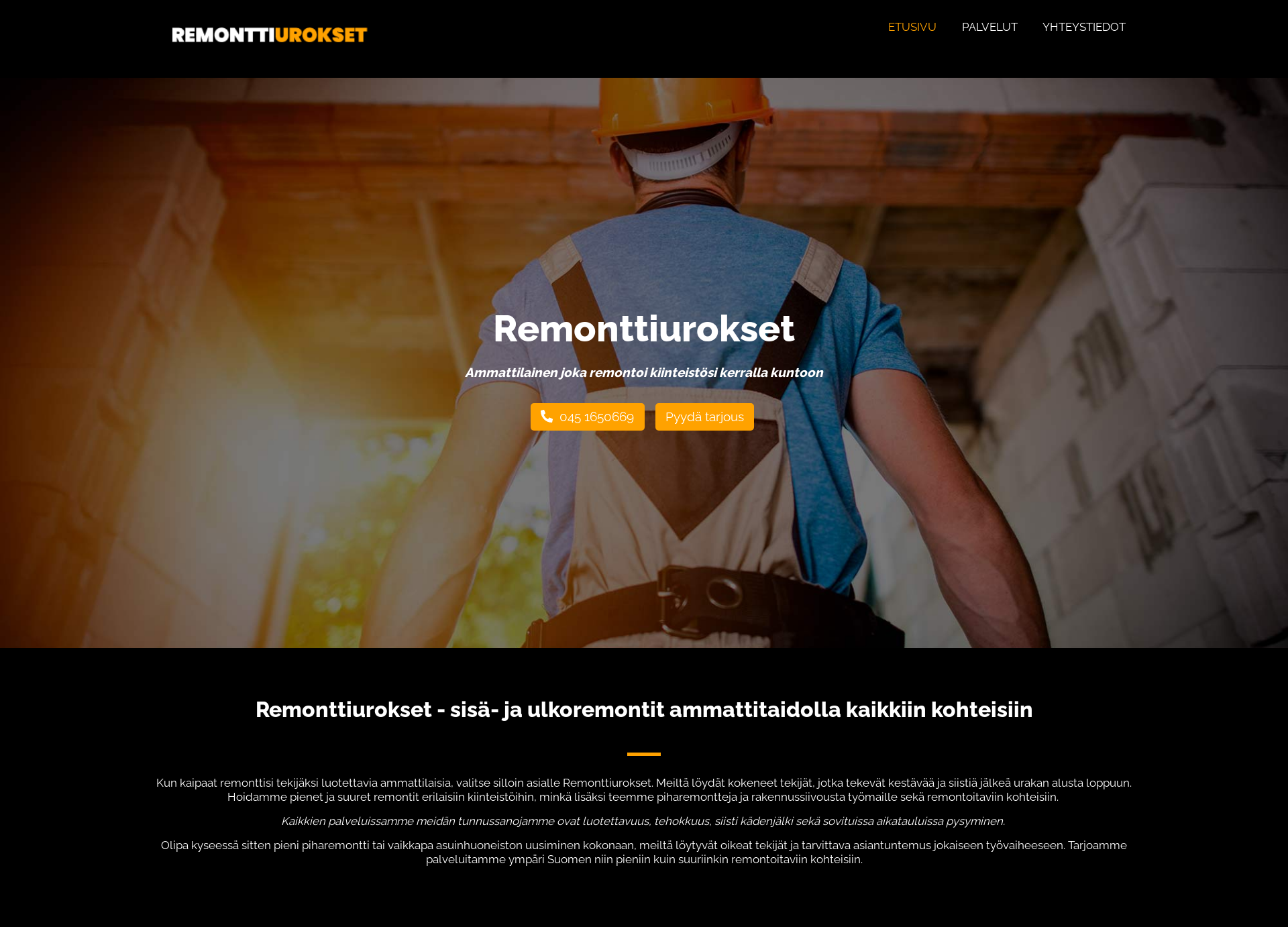 Screenshot for remonttiurokset.fi