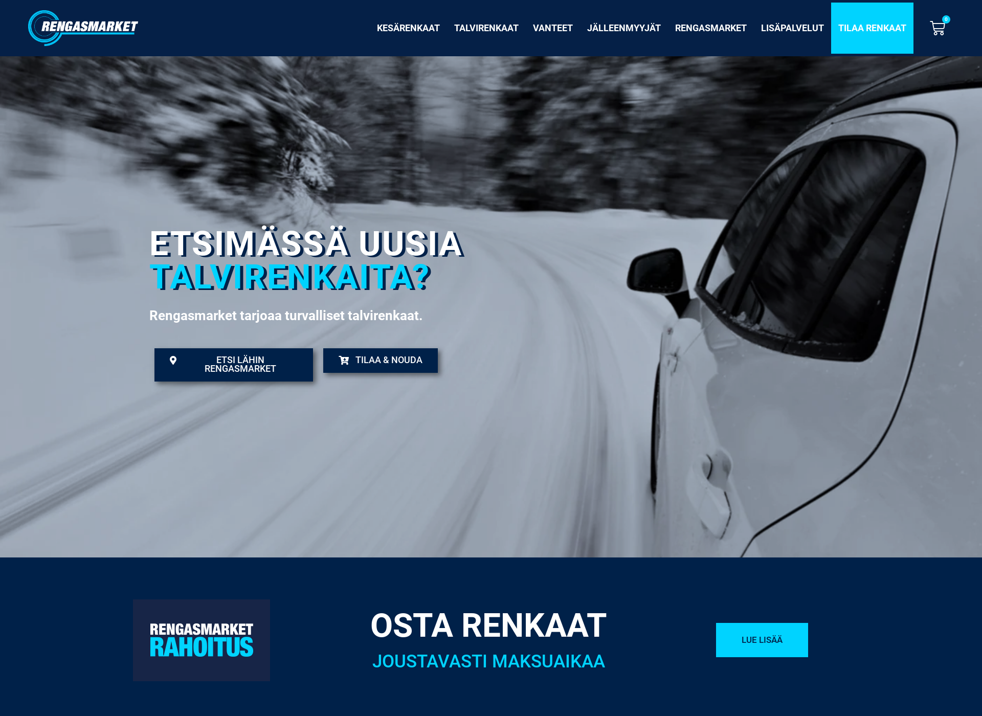 Skärmdump för rengasmarketlielahti.fi