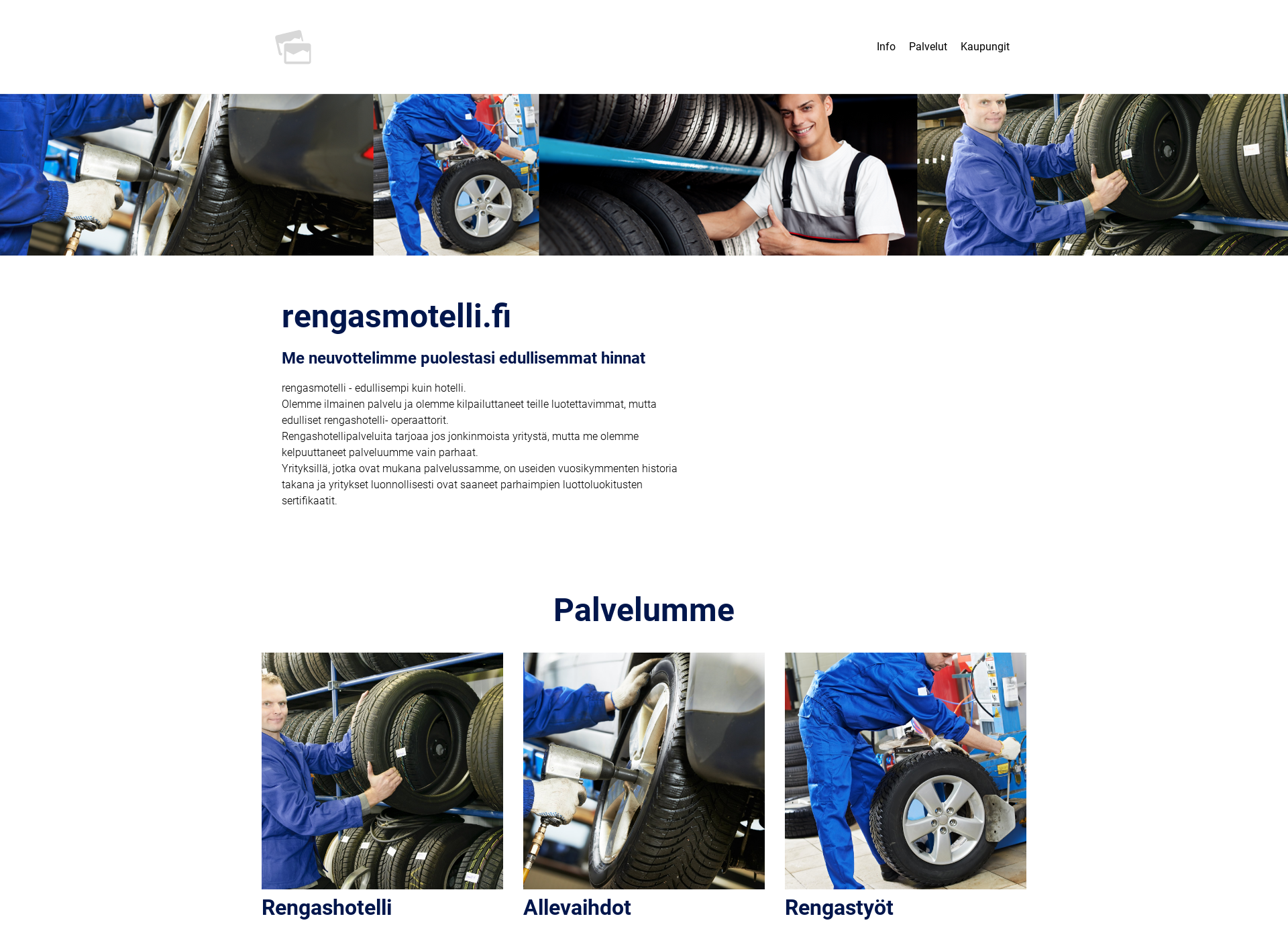 Skärmdump för rengasmotelli.fi