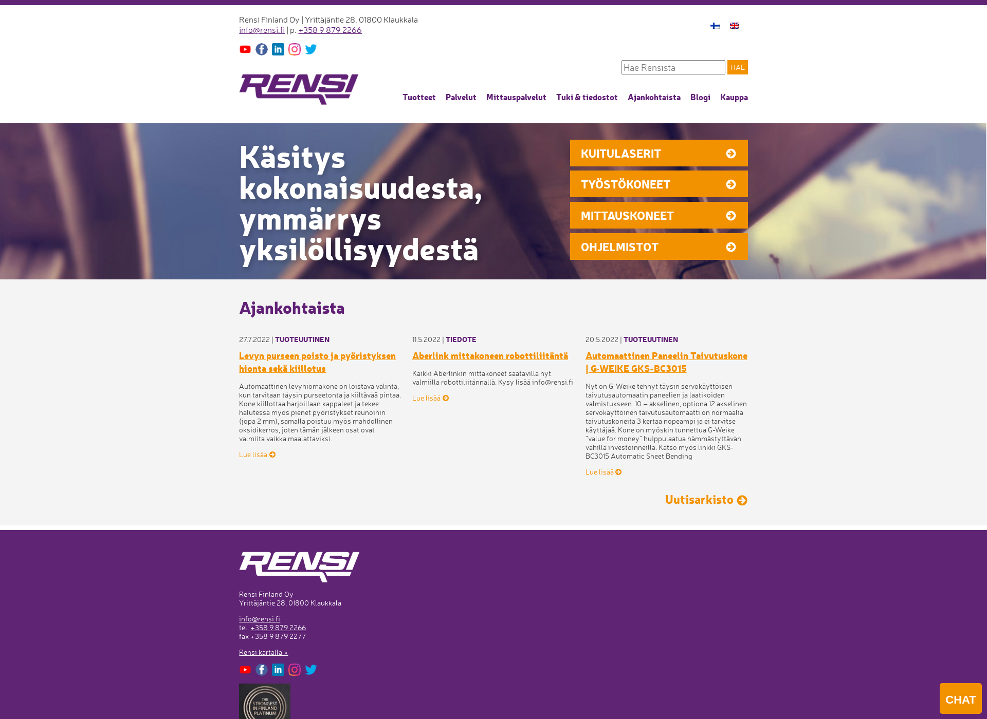 Screenshot for rensi.fi