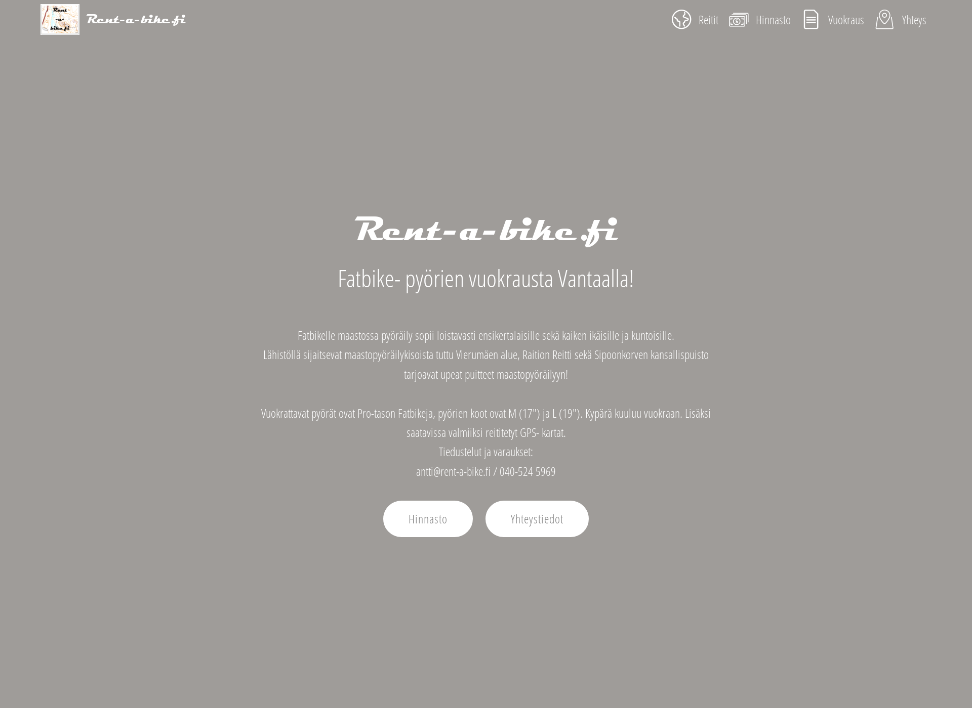 Screenshot for rent-a-bike.fi