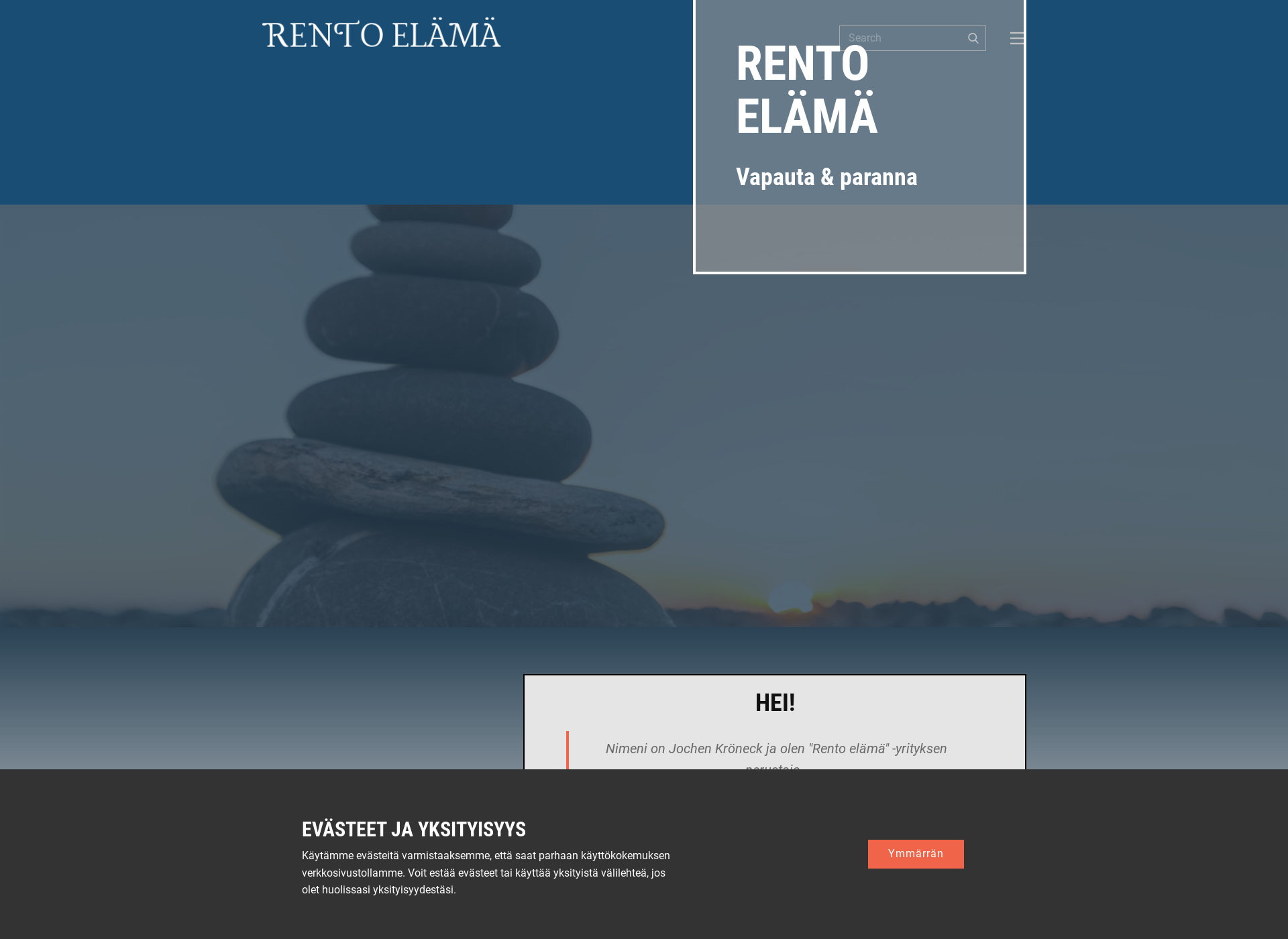 Screenshot for rentoelama.fi