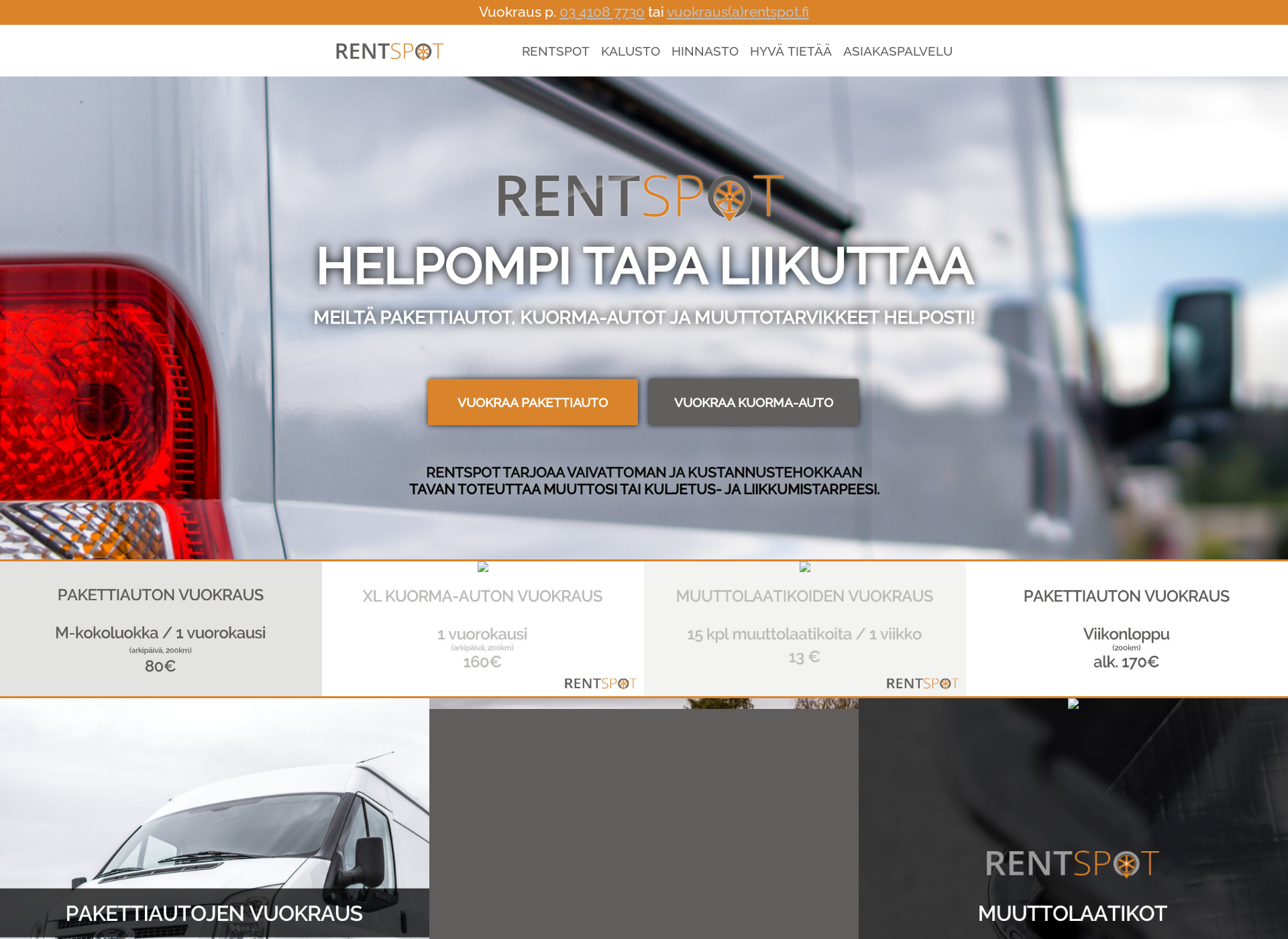 Screenshot for rentspot.fi