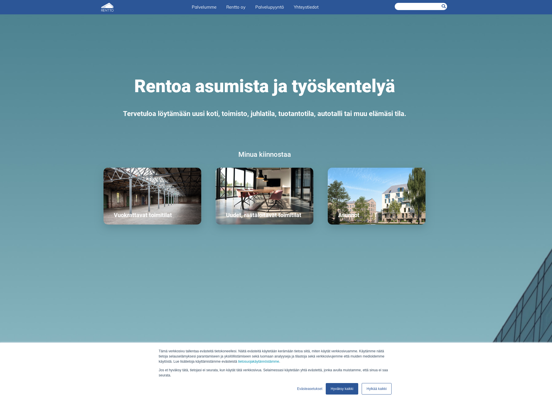 Screenshot for rentto.fi