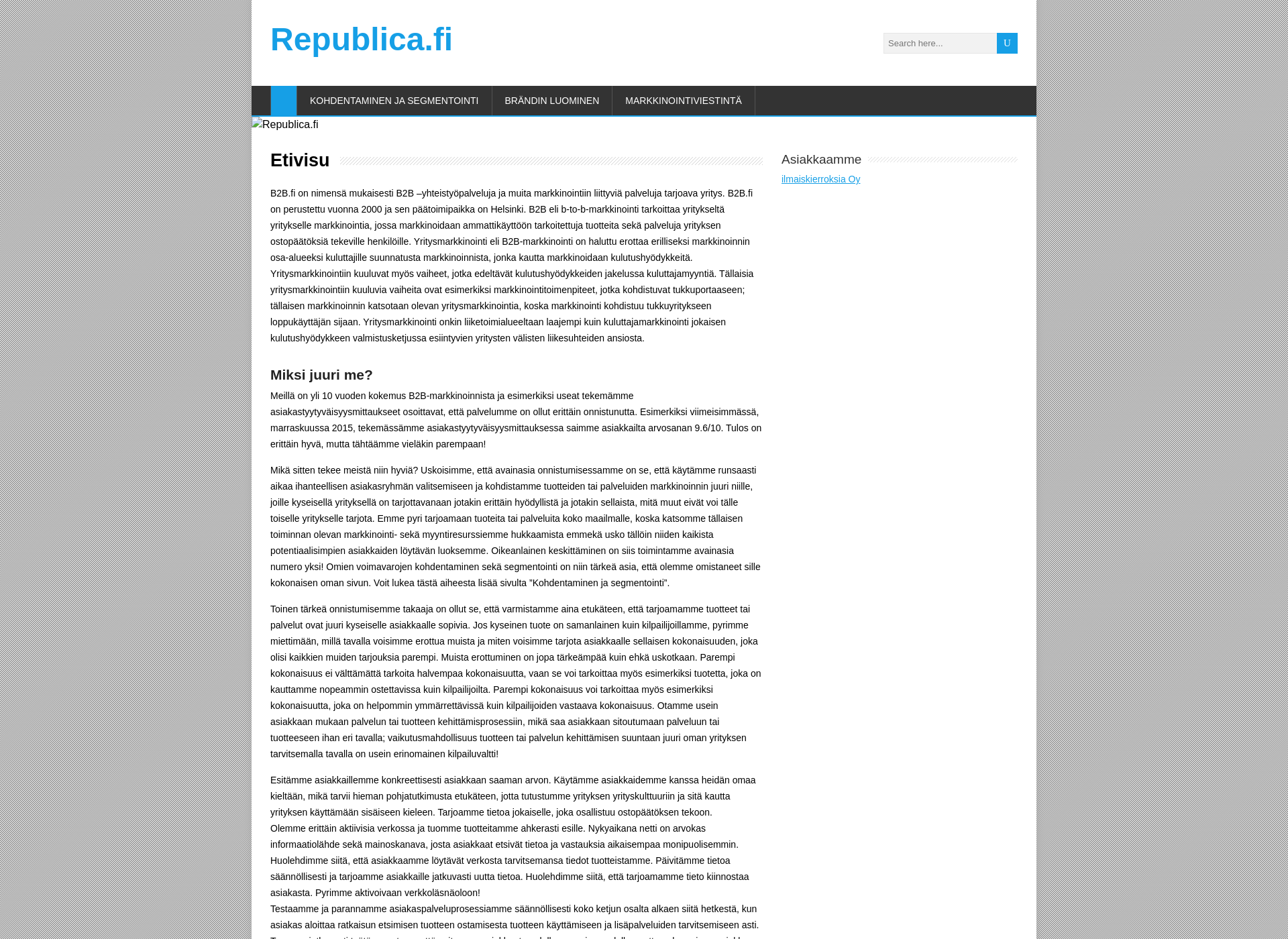 Screenshot for republica.fi
