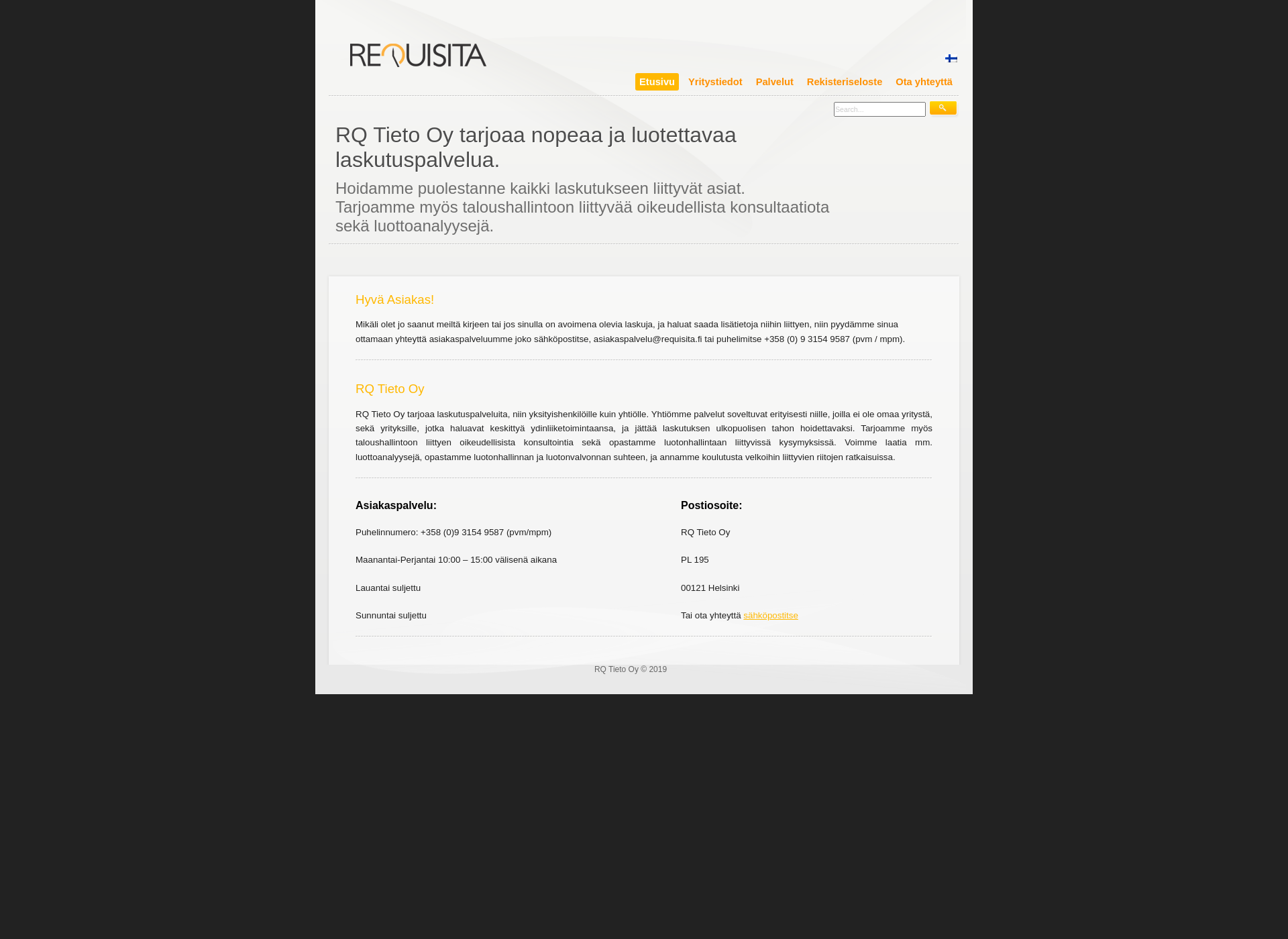 Screenshot for requisita.fi