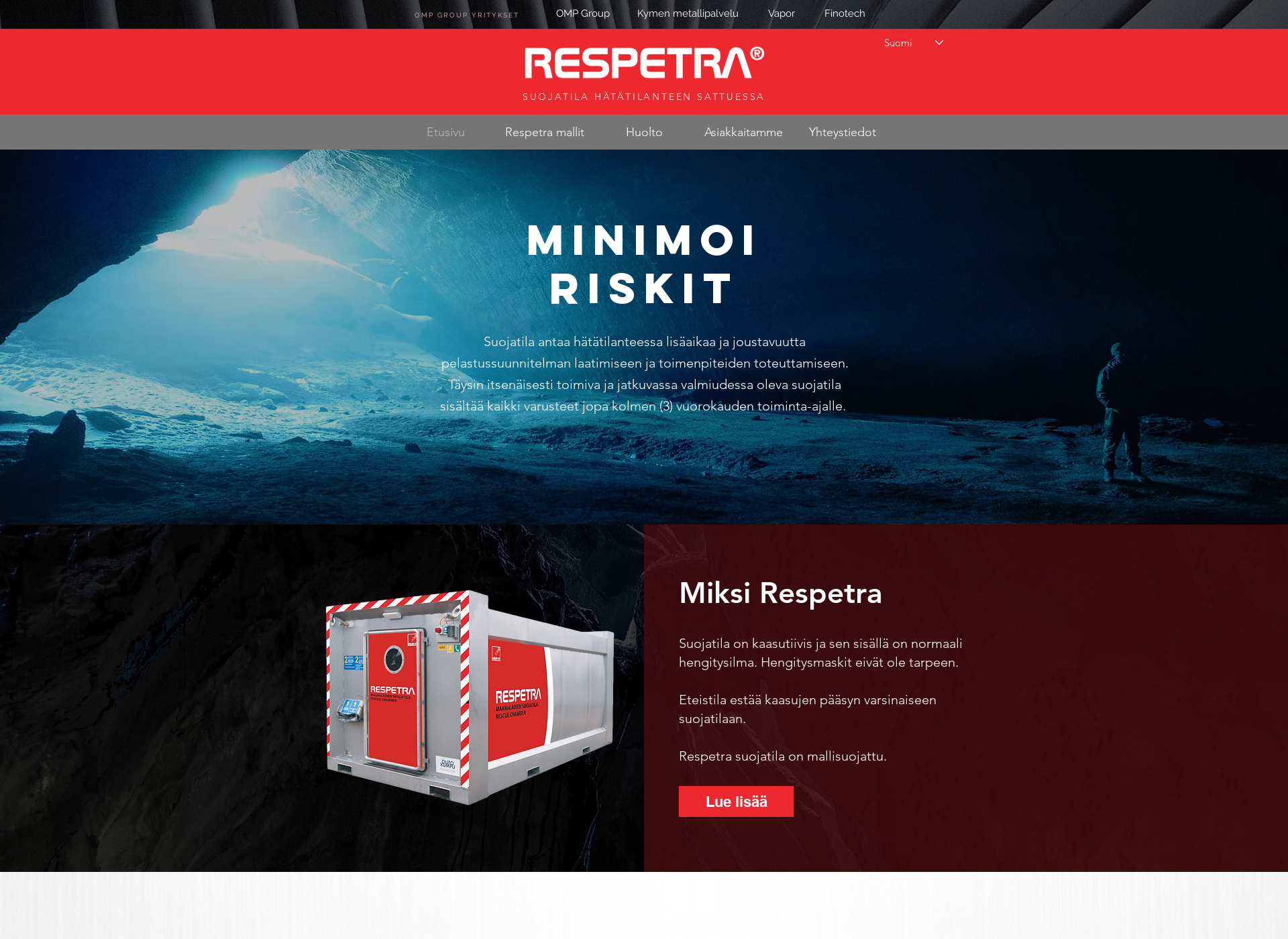 Screenshot for respetra.fi