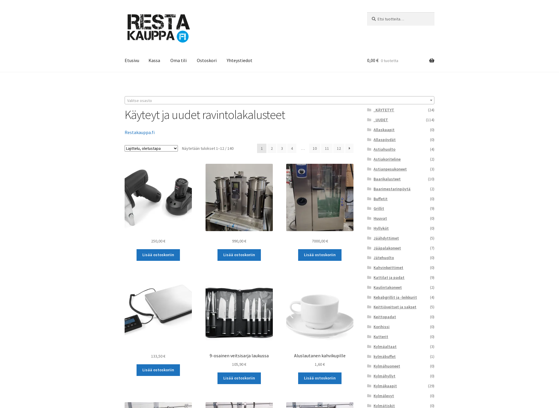 Screenshot for restakauppa.fi