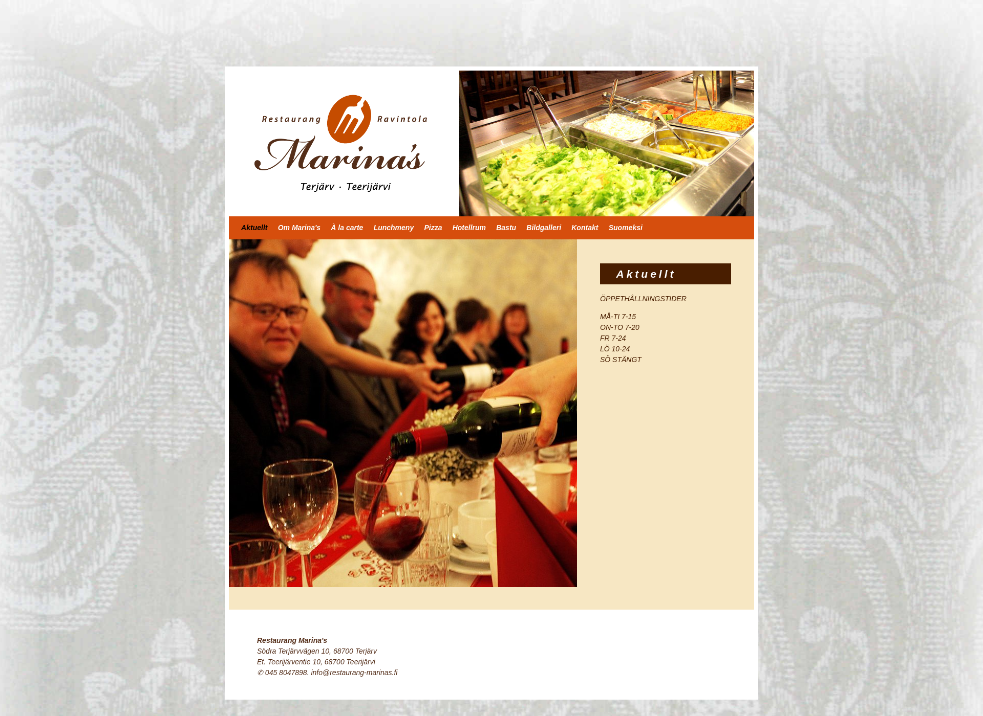 Screenshot for restaurang-marinas.fi