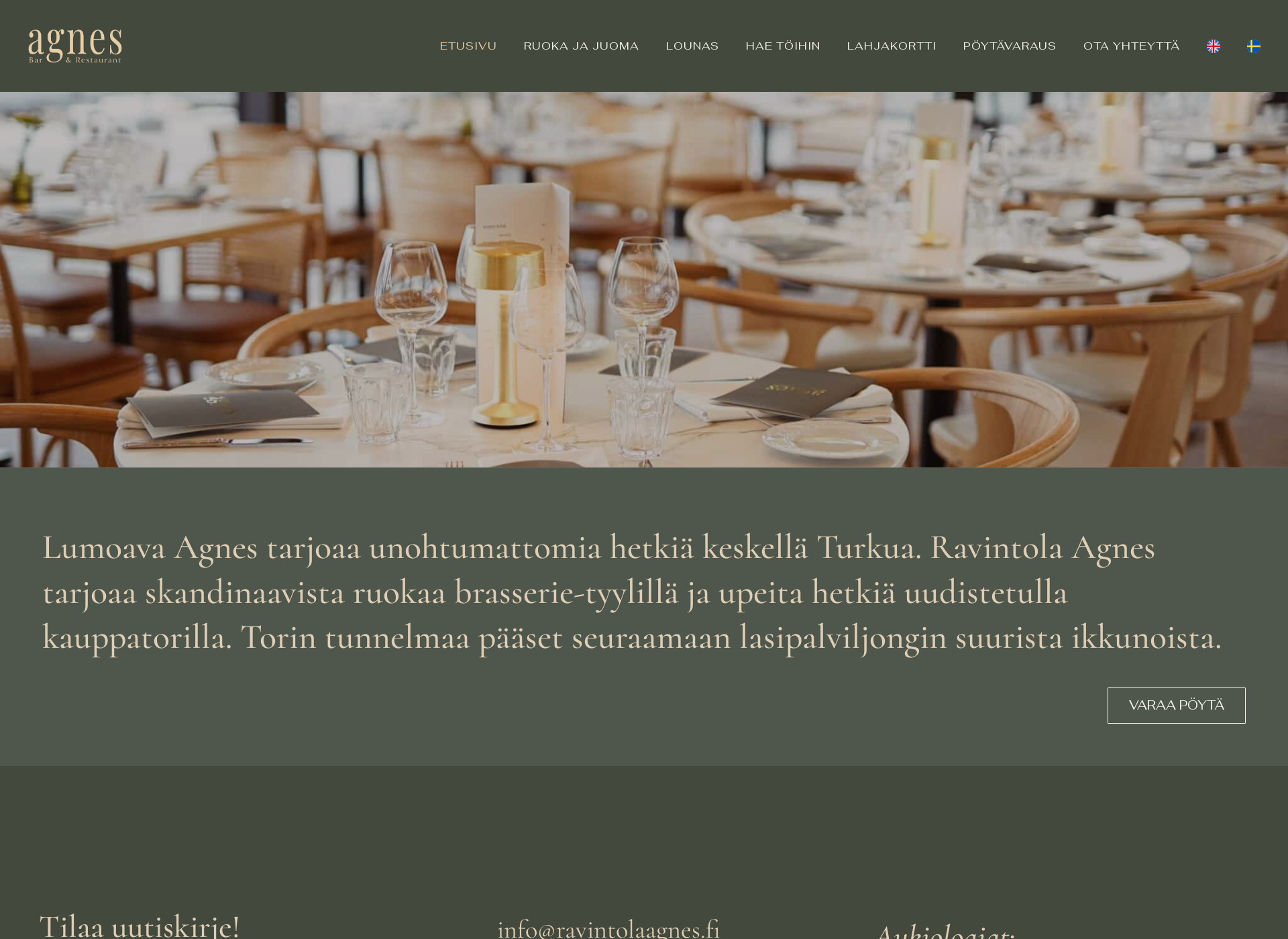 Screenshot for restaurantagnes.fi