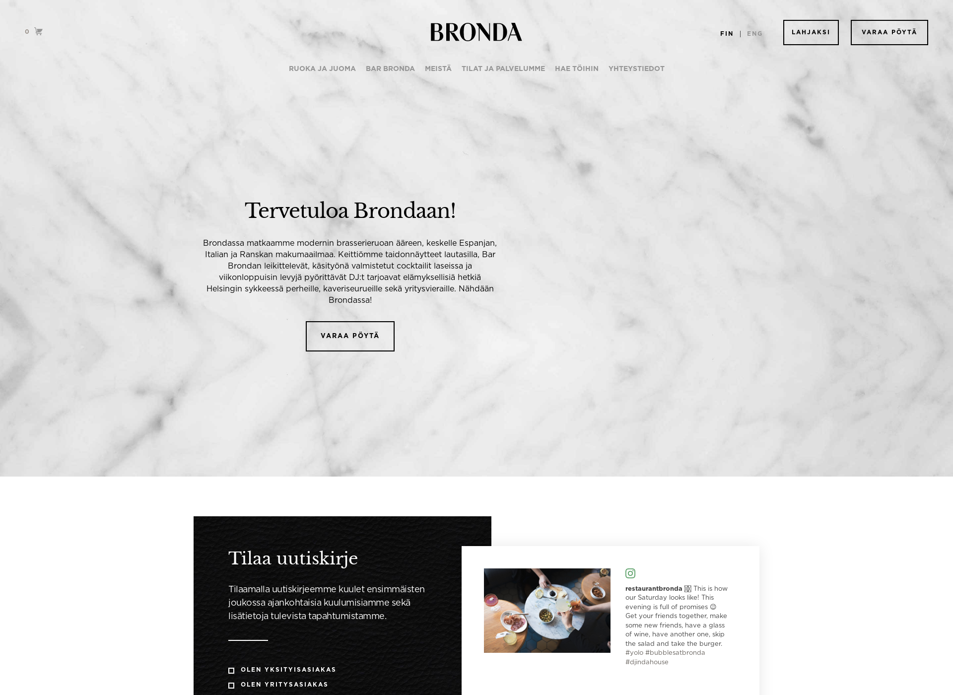 Screenshot for restaurantbronda.fi