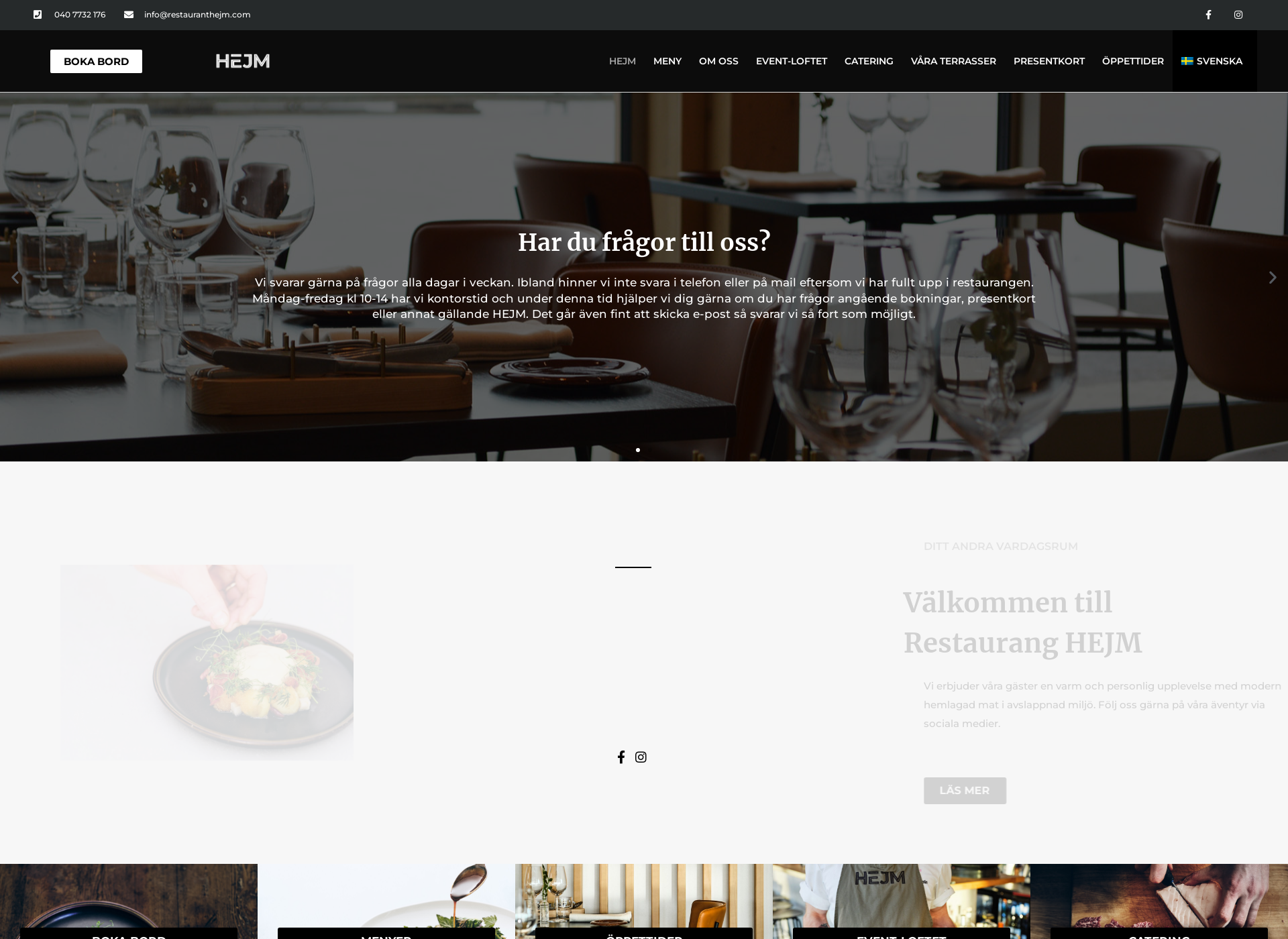 Screenshot for restauranthejm.fi