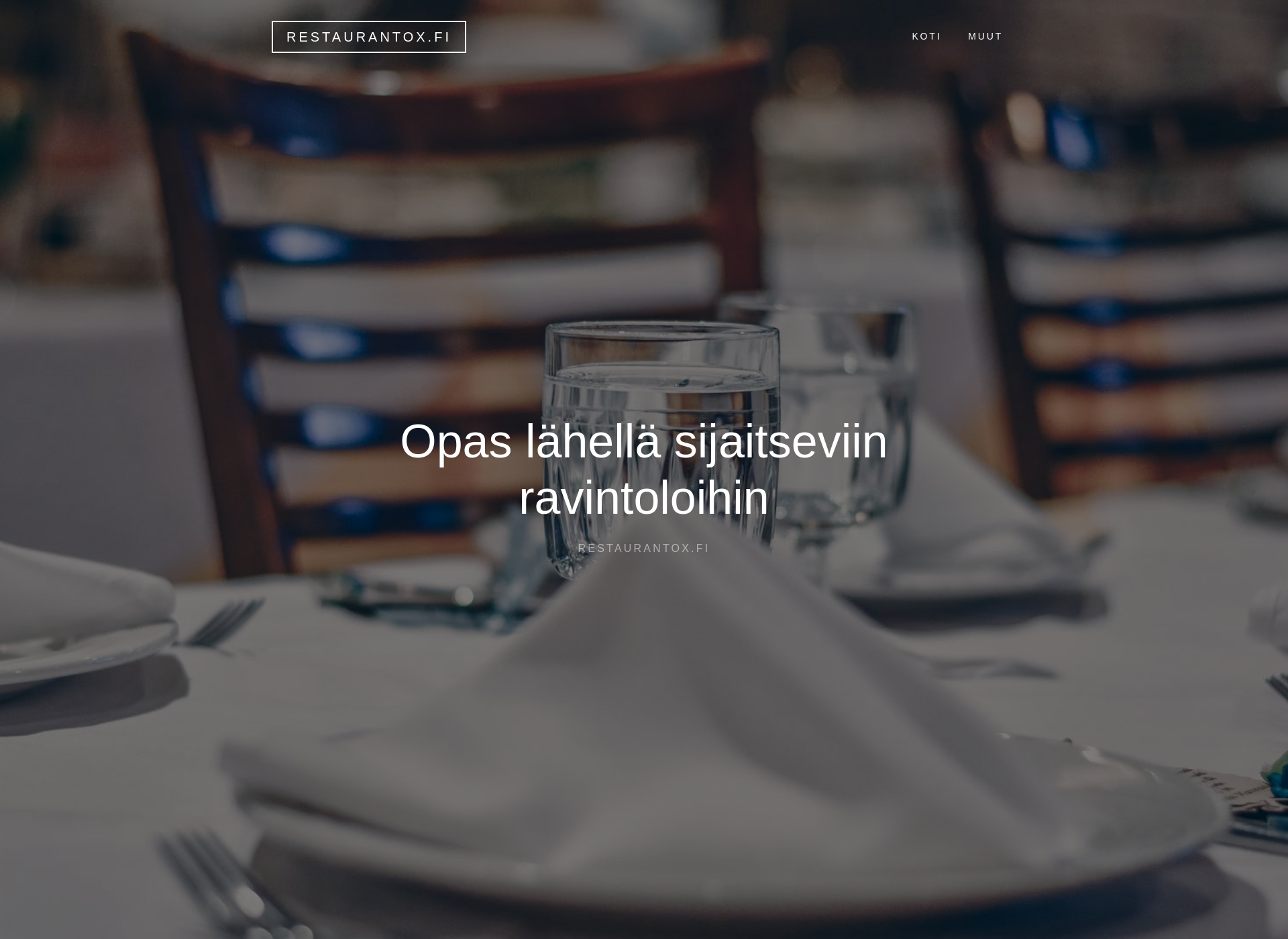 Skärmdump för restaurantox.fi