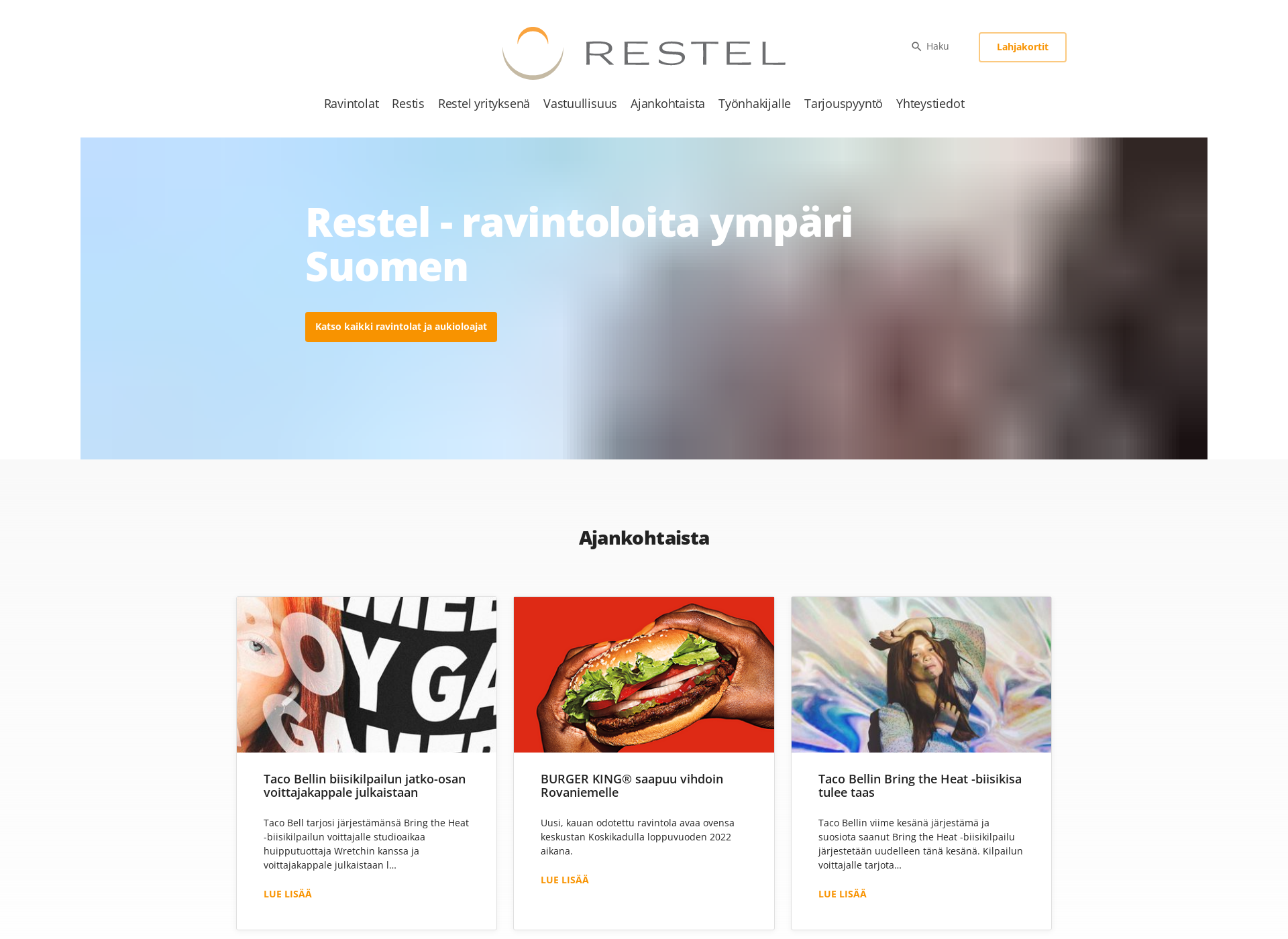 Screenshot for restel.fi