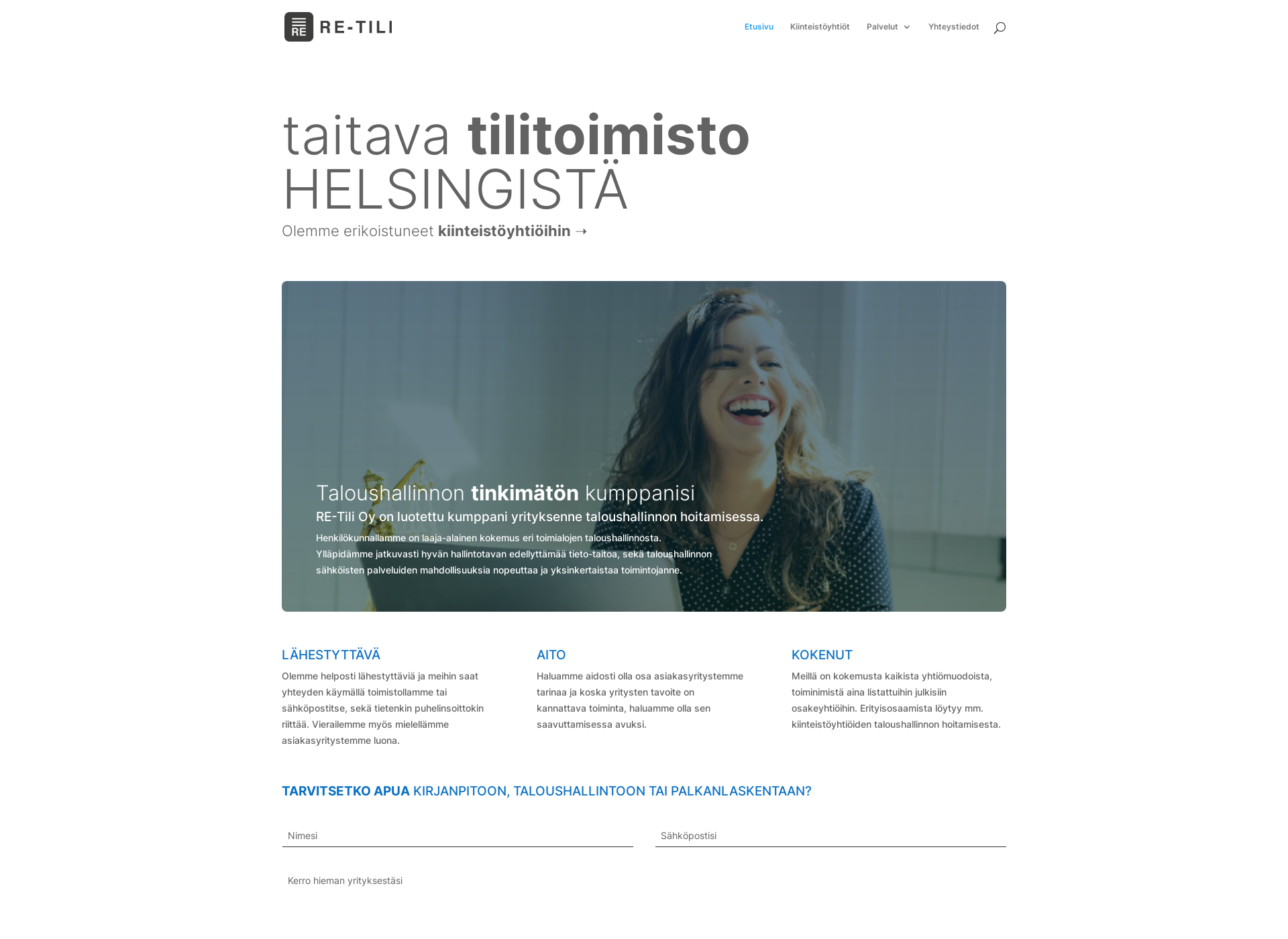 Skärmdump för retili.fi