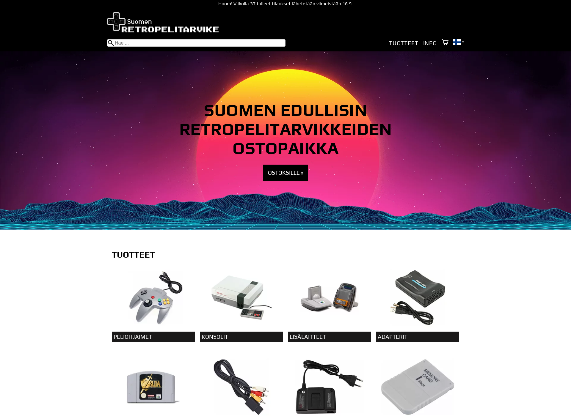 Screenshot for retropelitarvike.fi