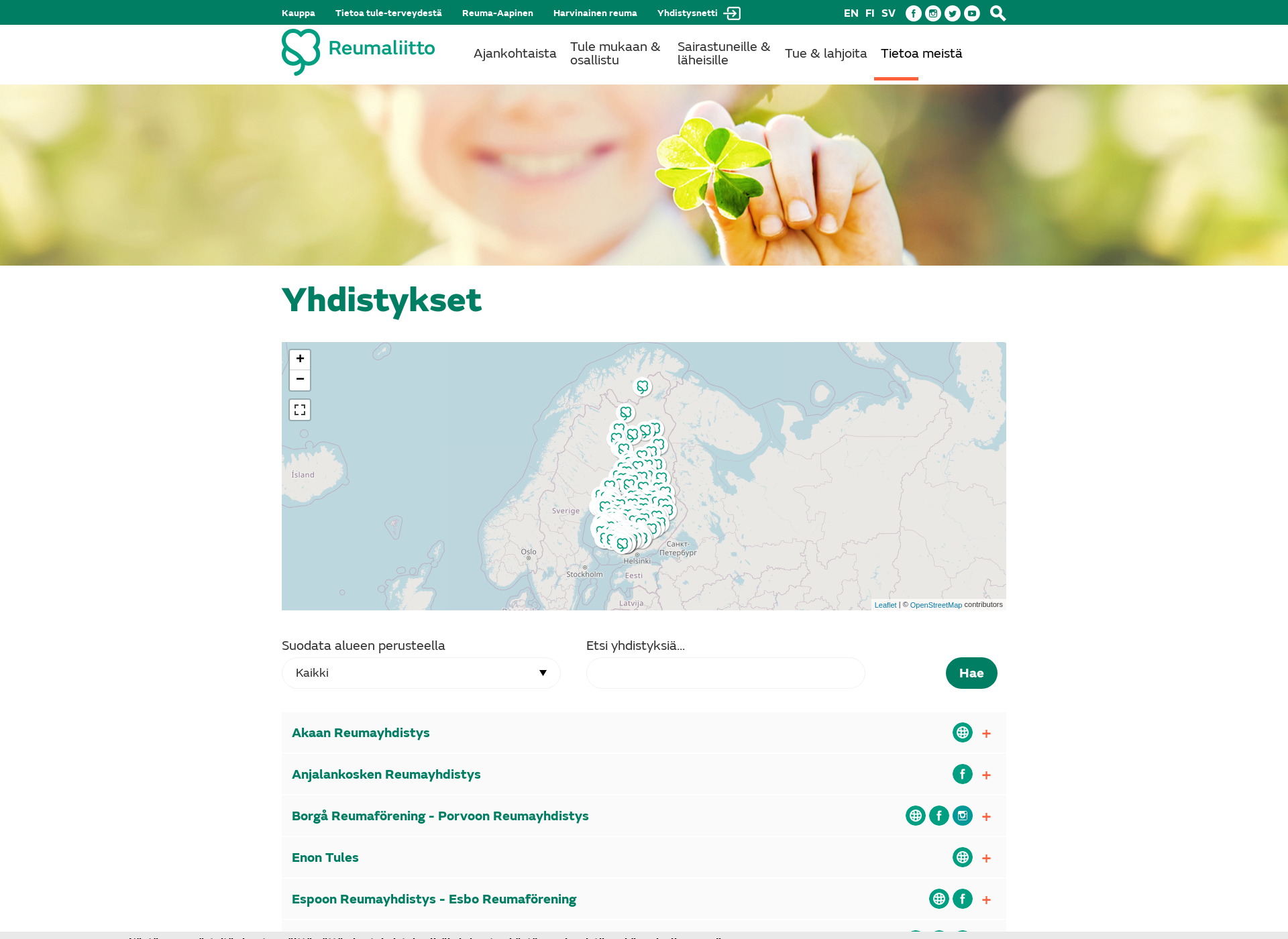 Screenshot for reumayhdistys.fi