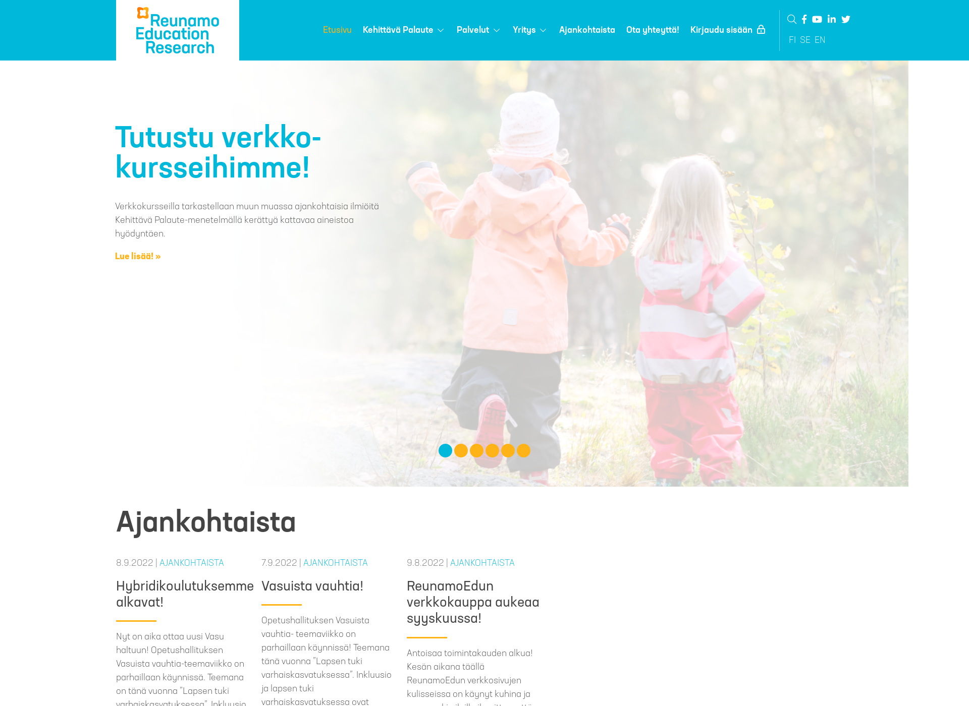 Skärmdump för reunamoedu.fi
