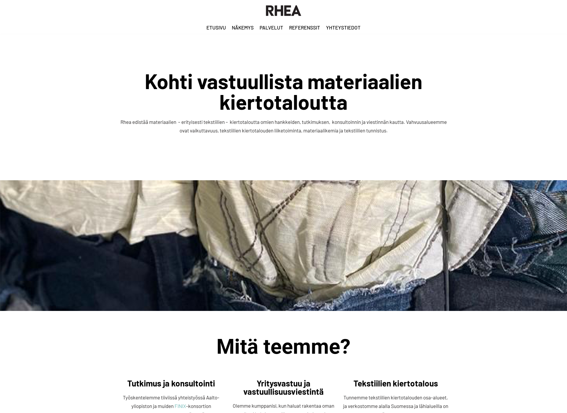 Skärmdump för rhea.fi