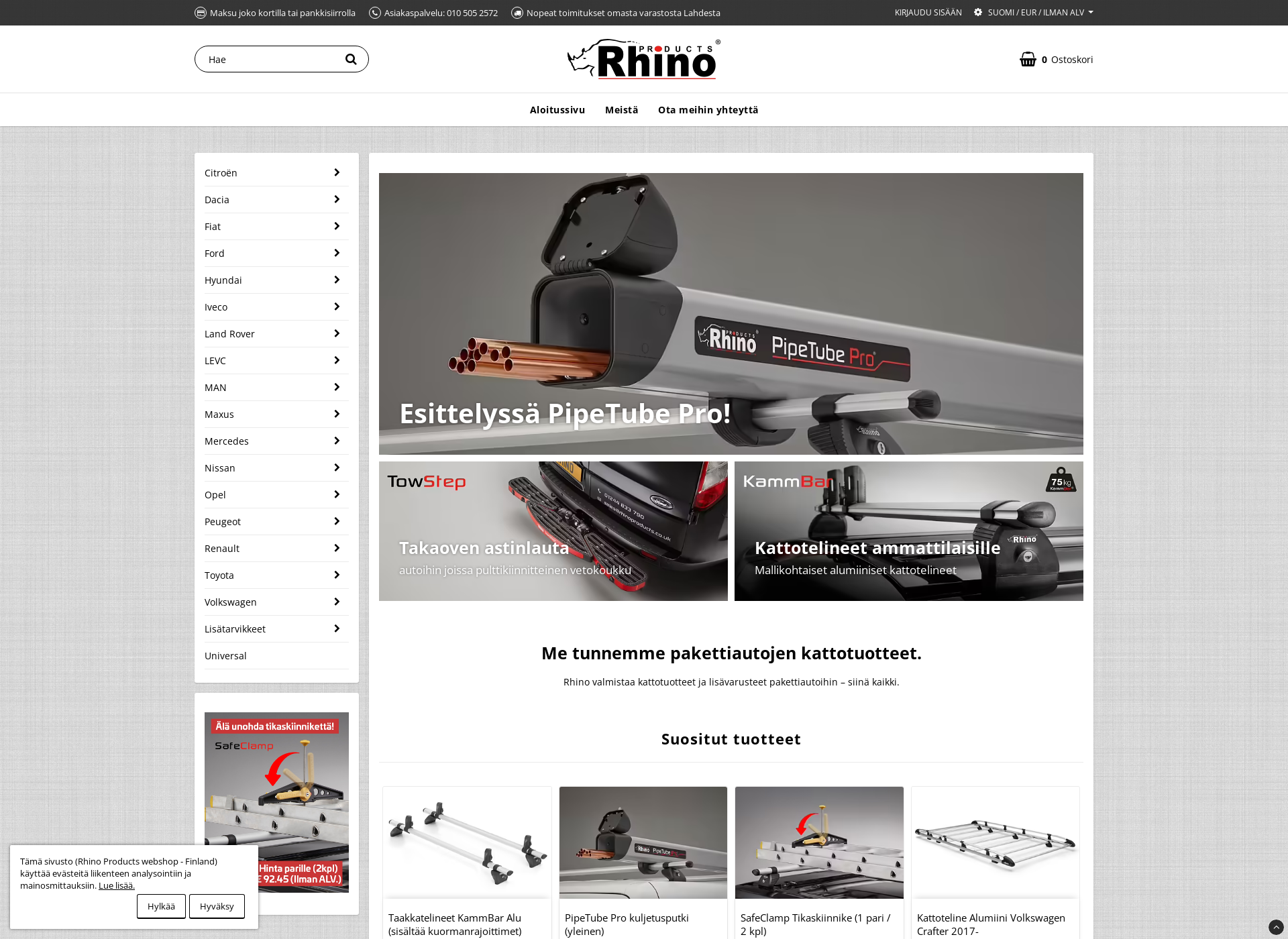 Screenshot for rhinoshop.fi