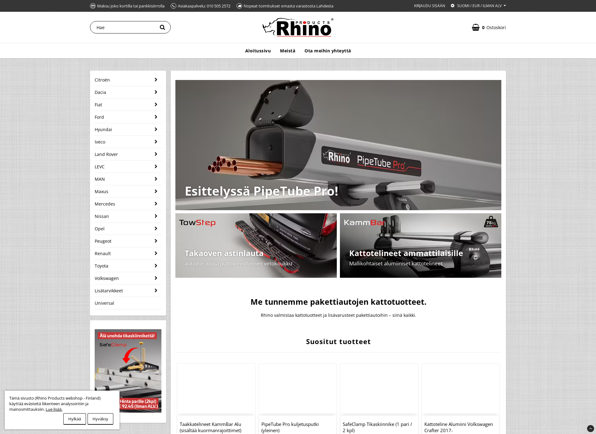 Screenshot for rhinostore.fi