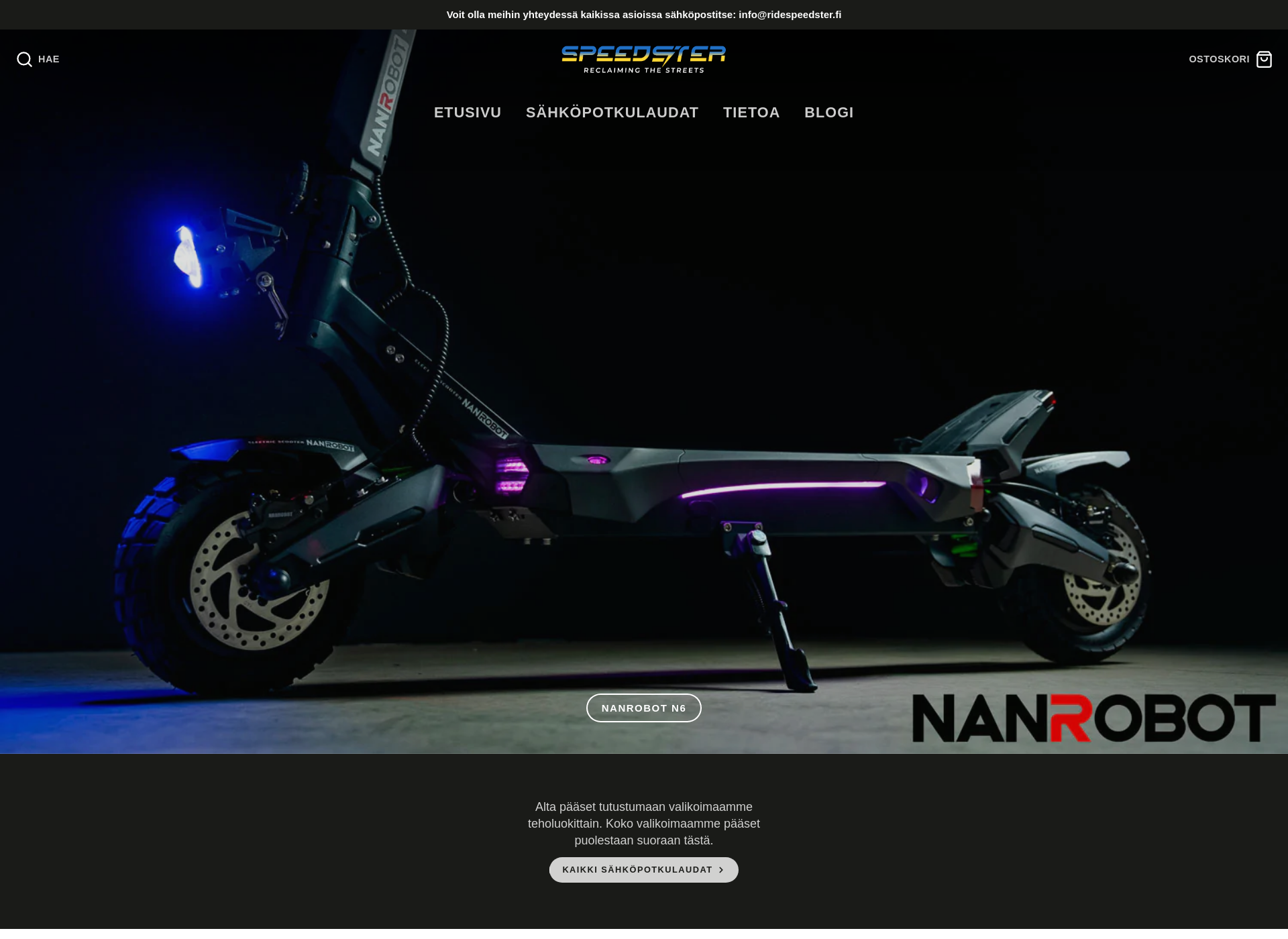 Screenshot for ridespeedster.fi