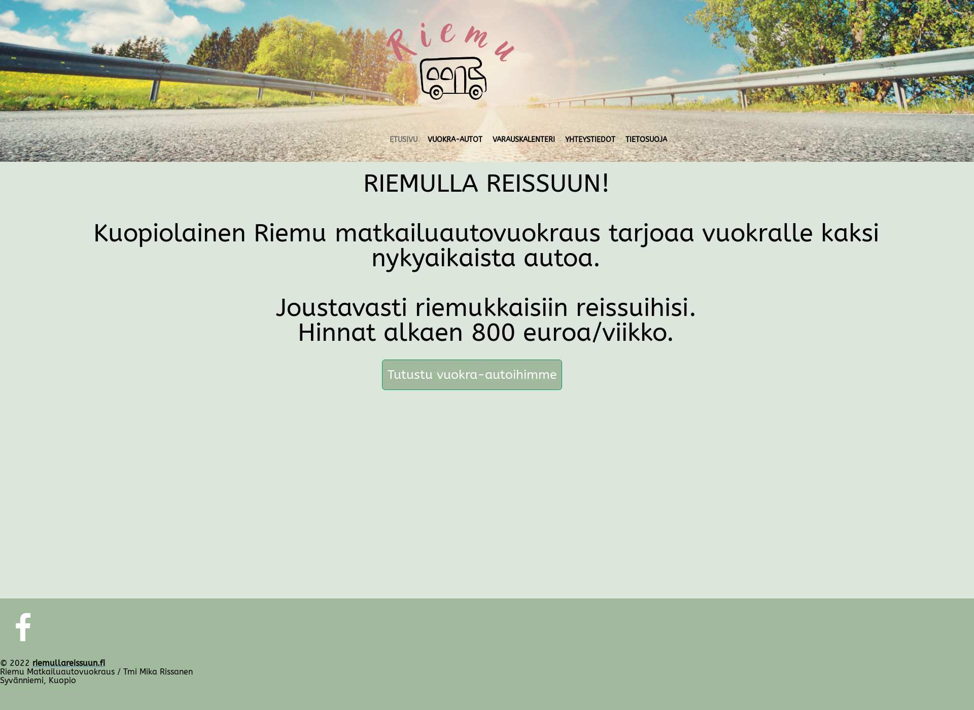 Screenshot for riemullareissuun.fi