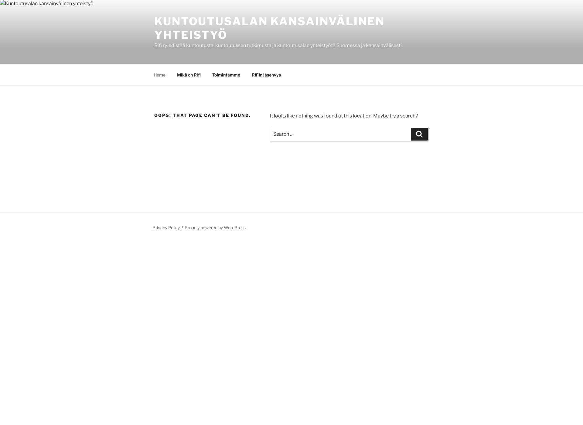Skärmdump för rifi.fi