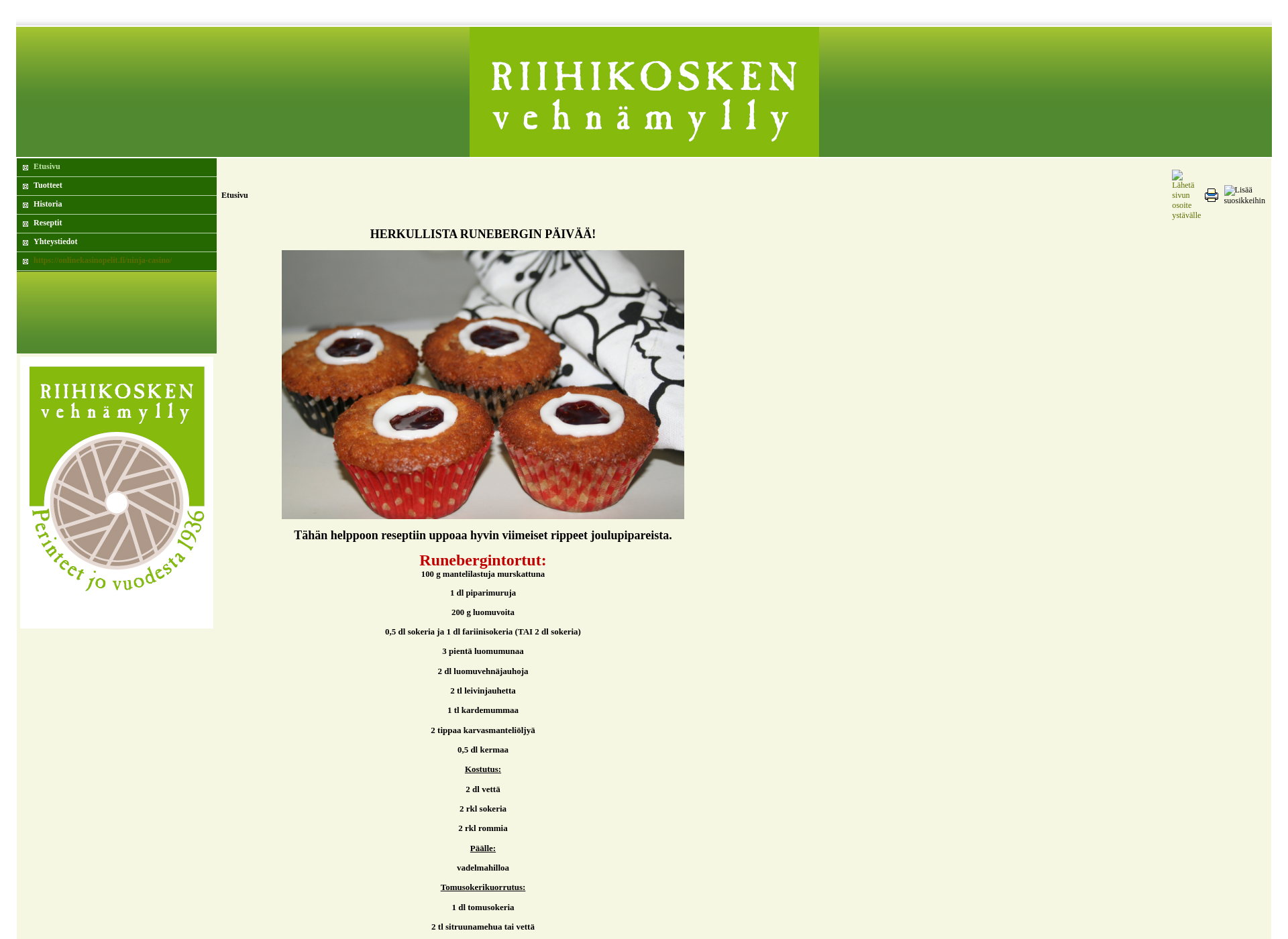 Screenshot for riihikoskenmylly.fi