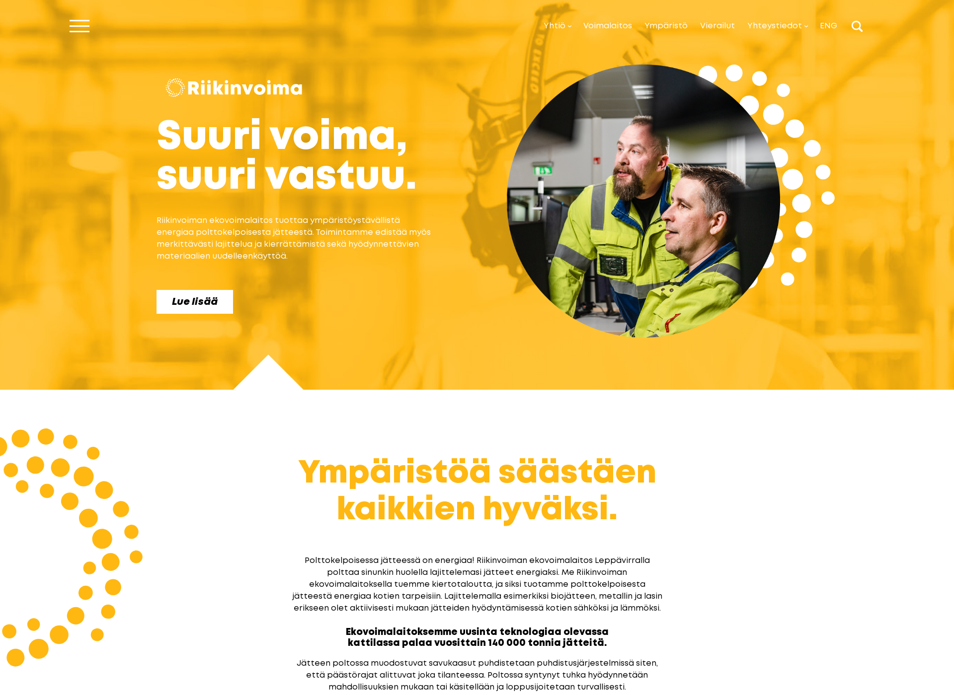 Skärmdump för riikinvoima.fi