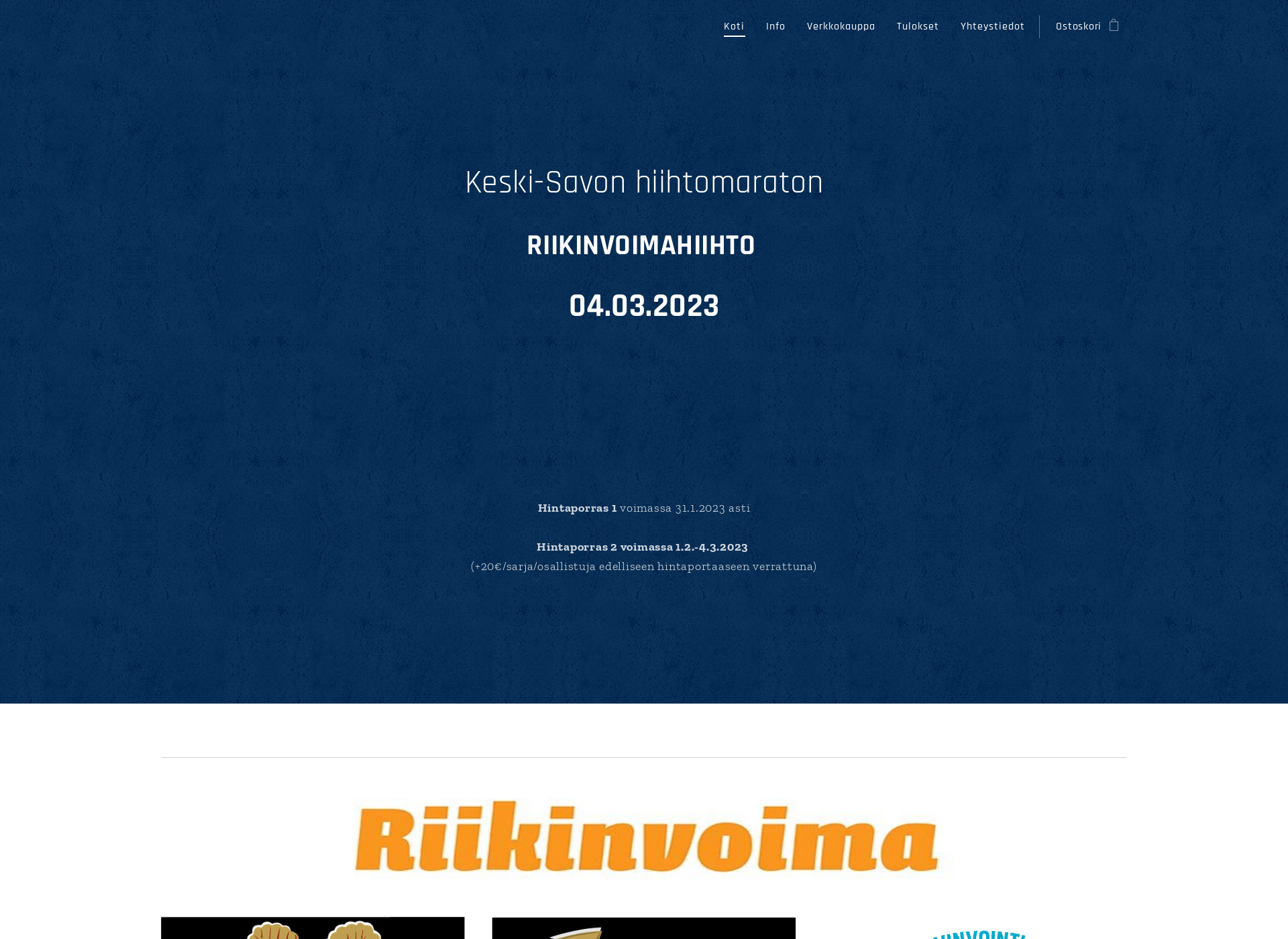 Screenshot for riikinvoimahiihto.fi