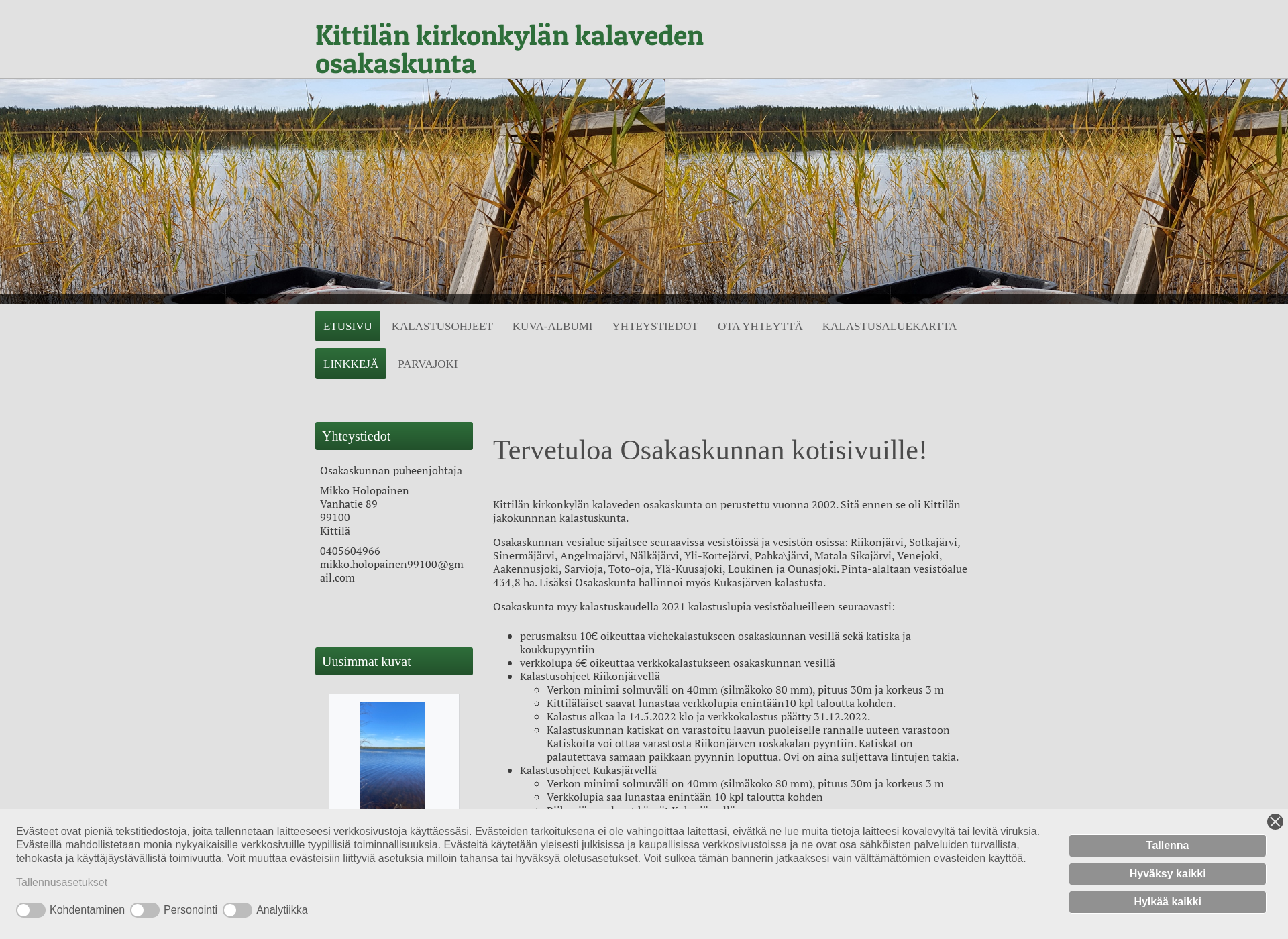 Skärmdump för riikonkoski.fi