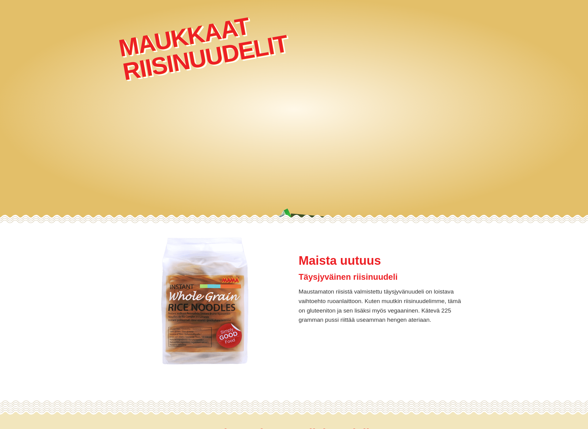 Skärmdump för riisinuudelit.fi
