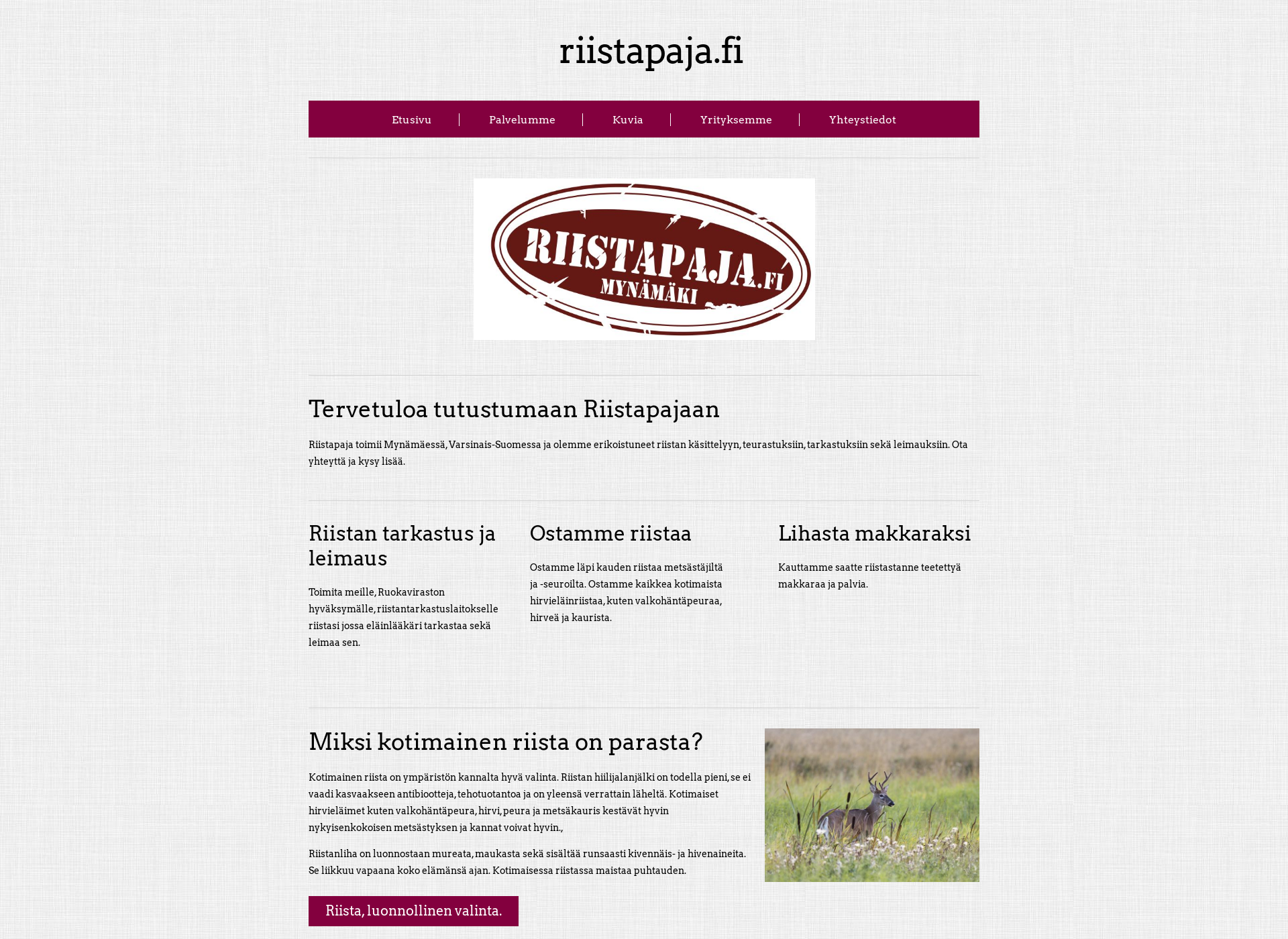 Screenshot for riistapaja.fi