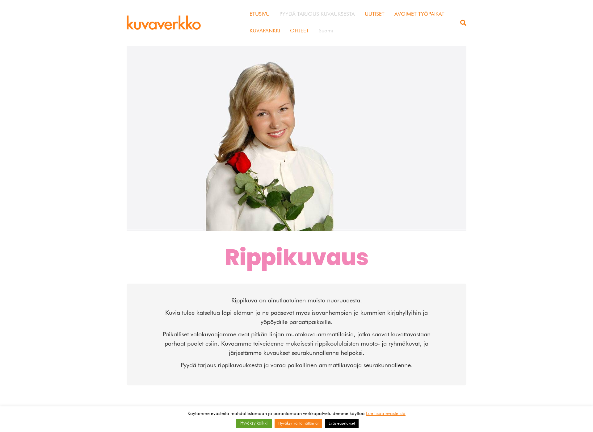 Screenshot for rippikoulukuvaus.fi