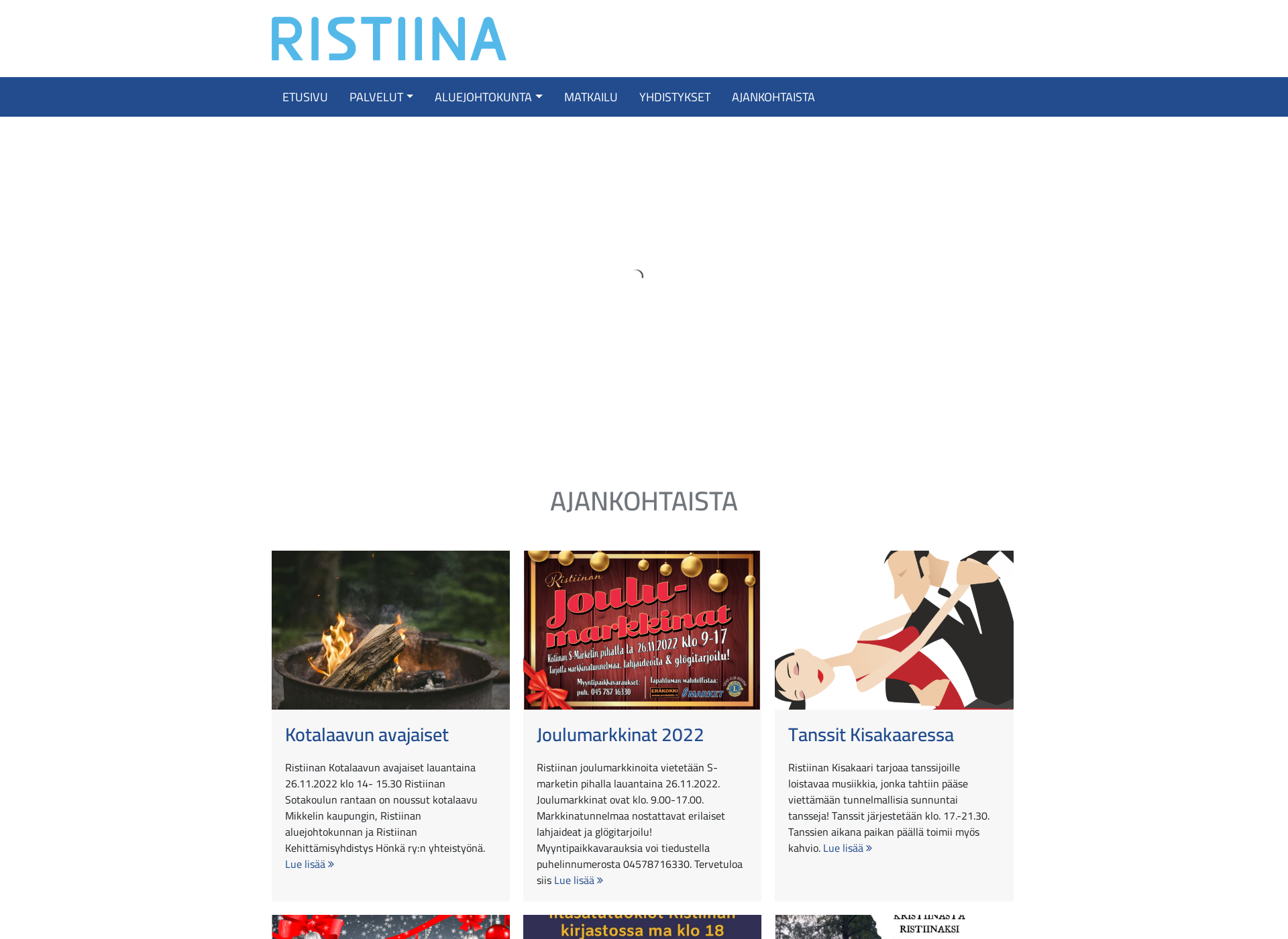 Skärmdump för ristiina.fi