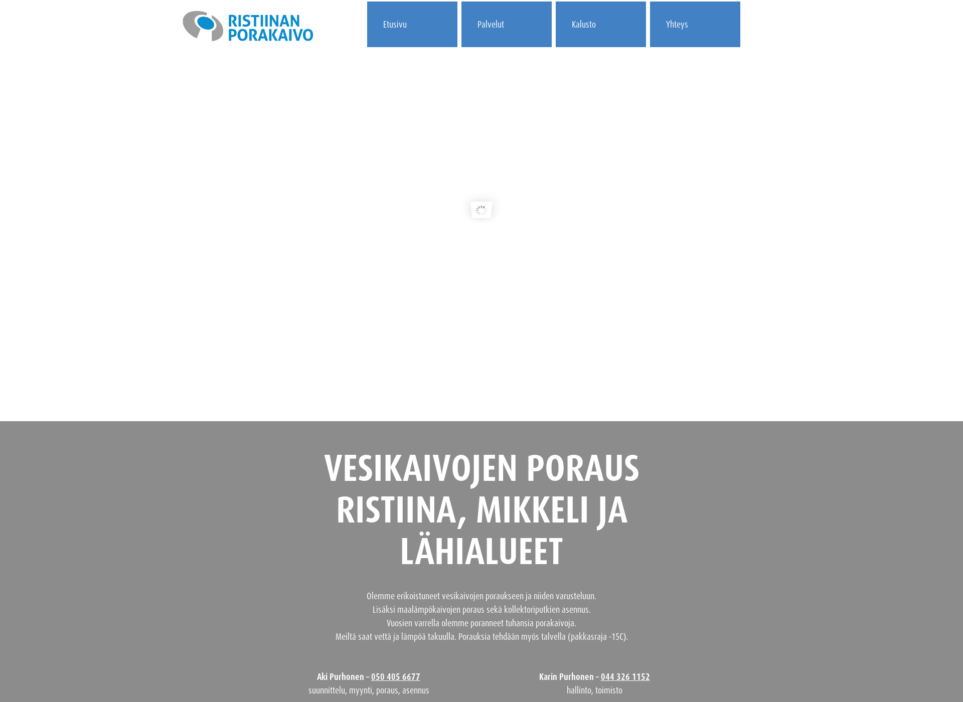 Skärmdump för ristiinanporakaivo.fi