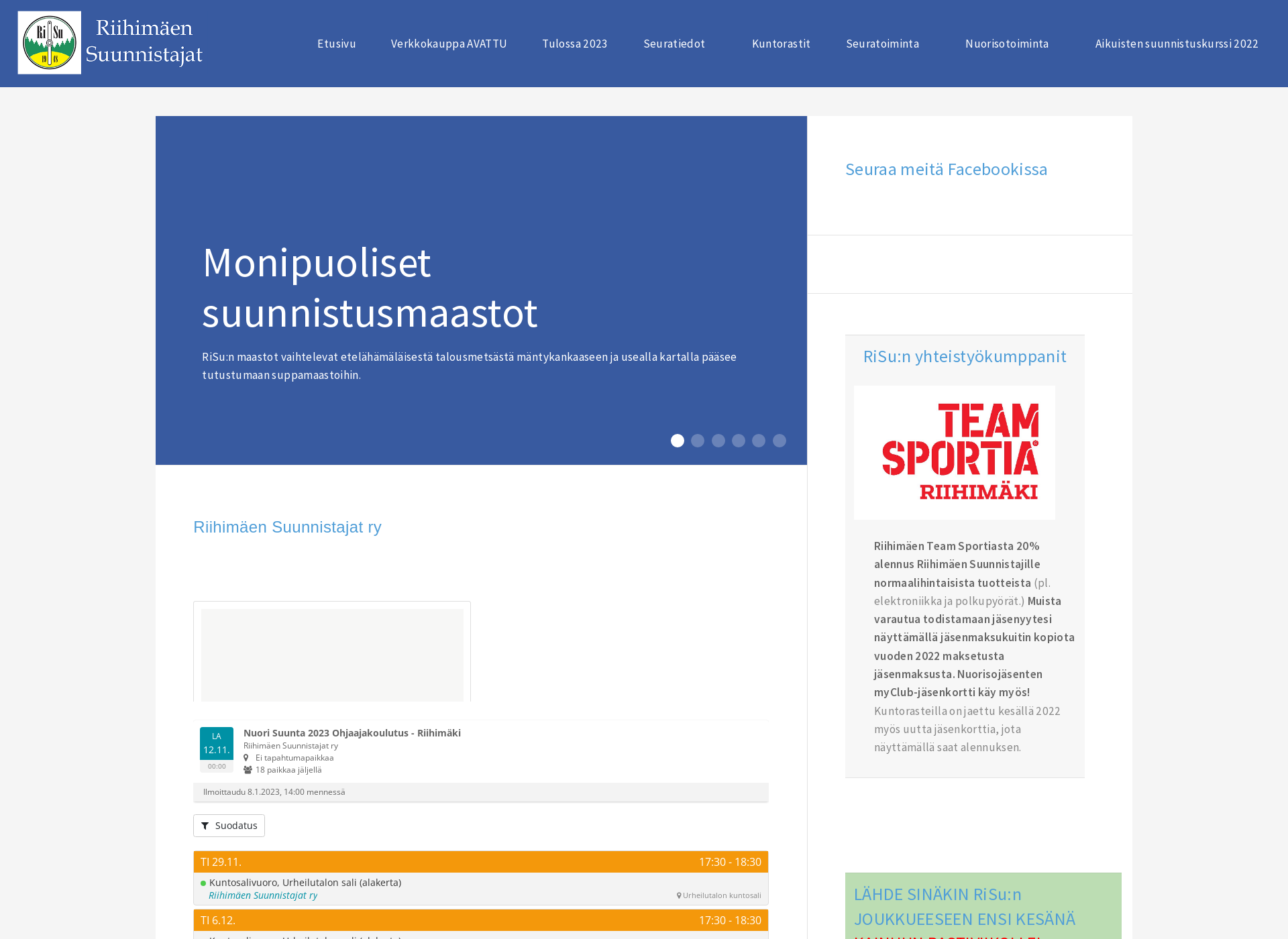 Skärmdump för risu.fi