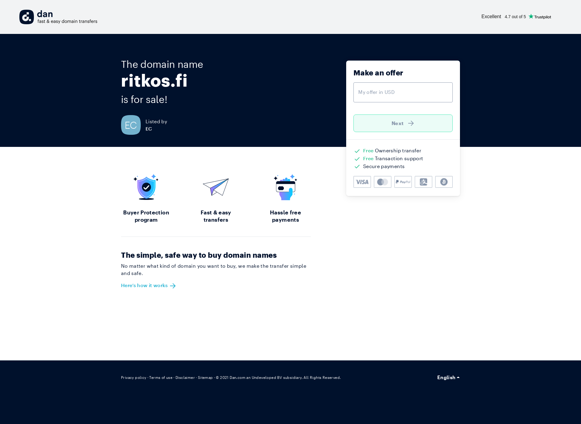 Screenshot for ritkos.fi