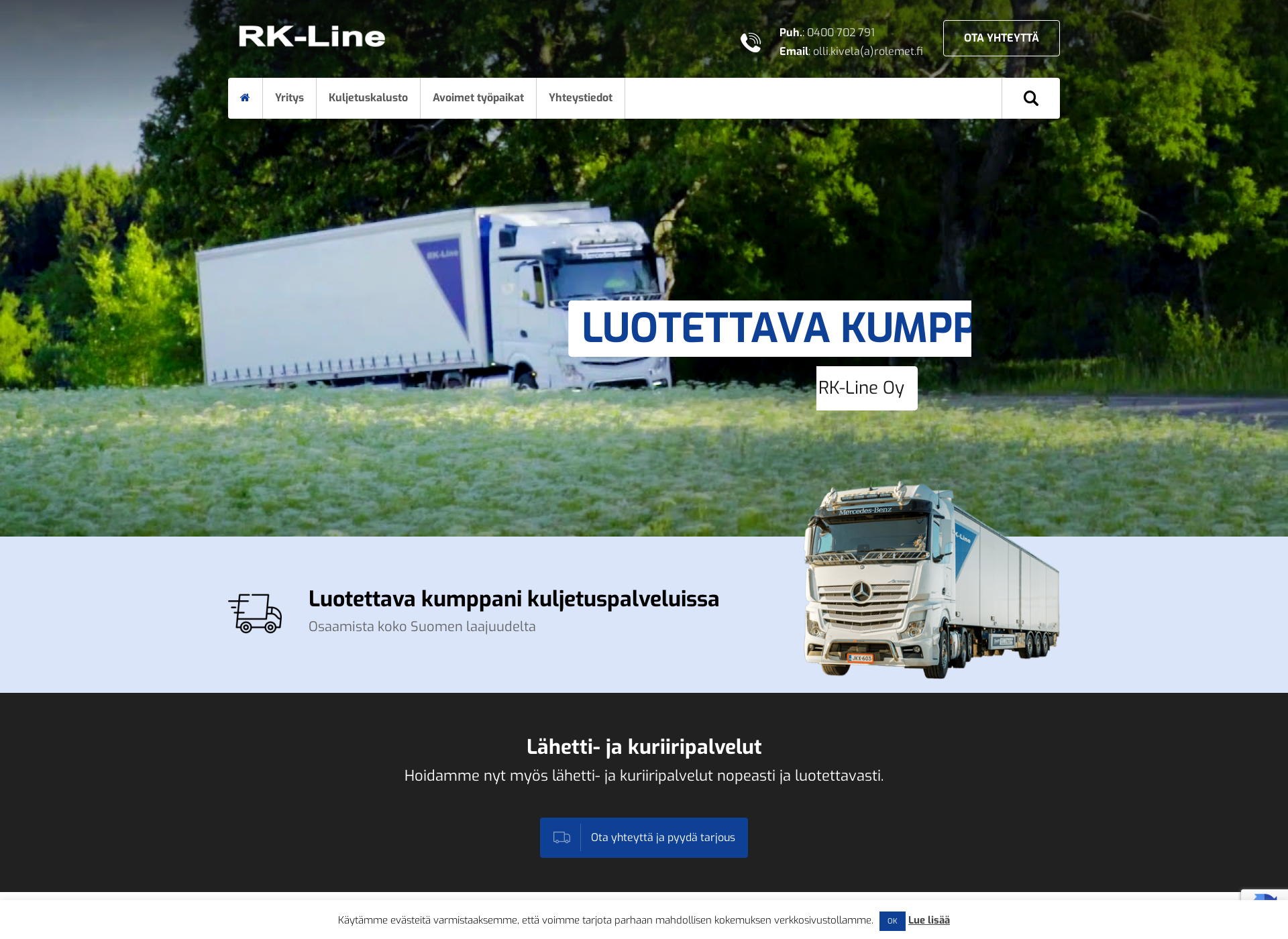 Skärmdump för rkline.fi