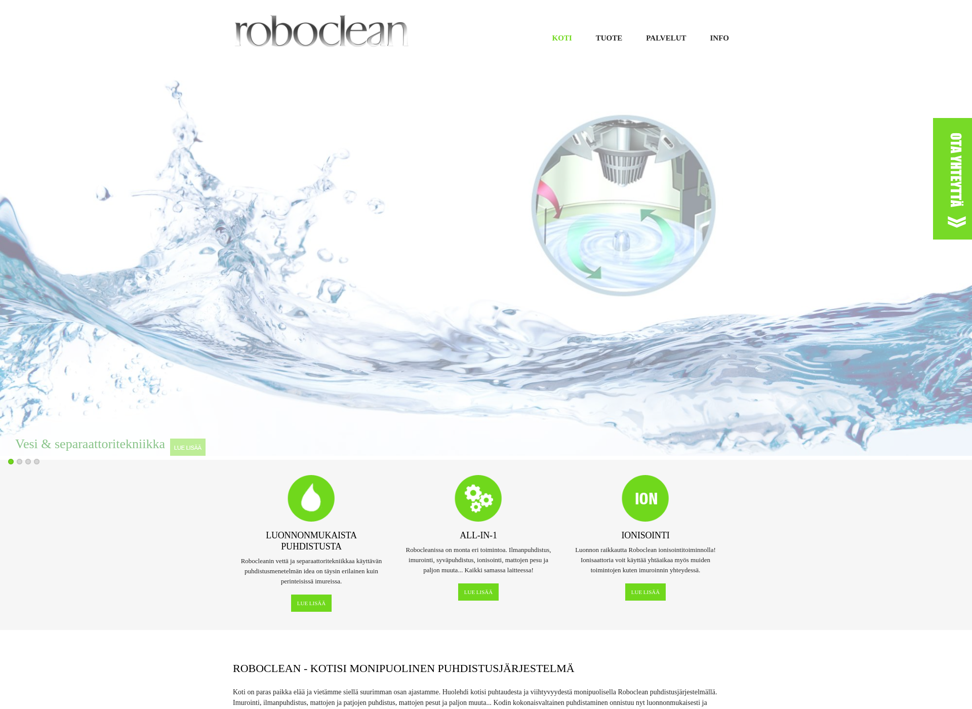 Screenshot for roboclean.fi