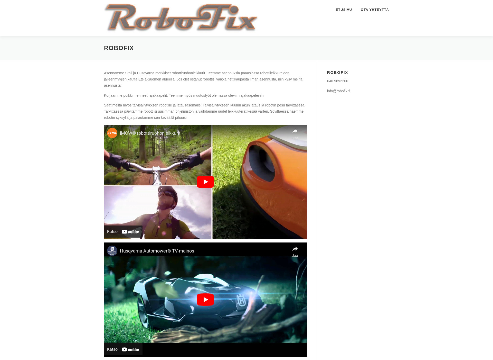 Screenshot for robofix.fi