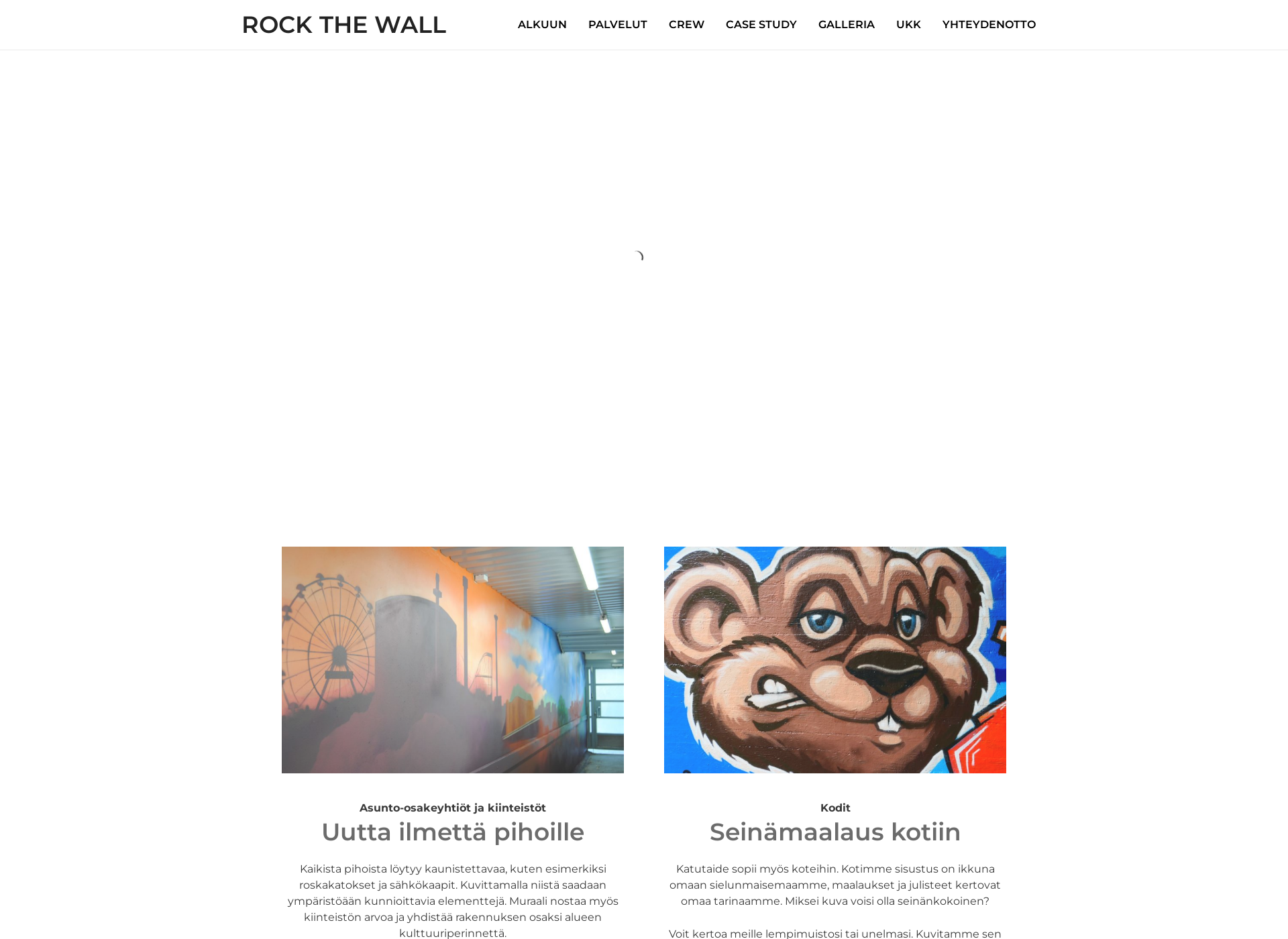 Skärmdump för rockthewall.fi