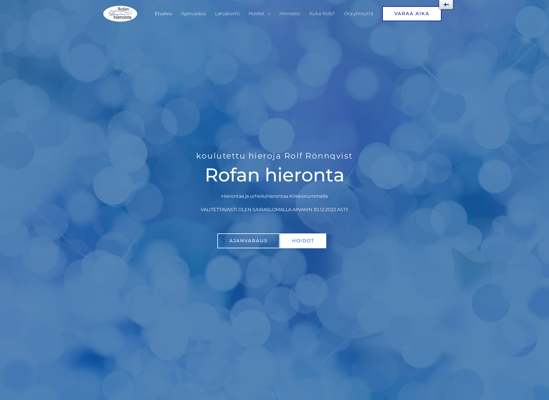 Screenshot for rofanhieronta.fi