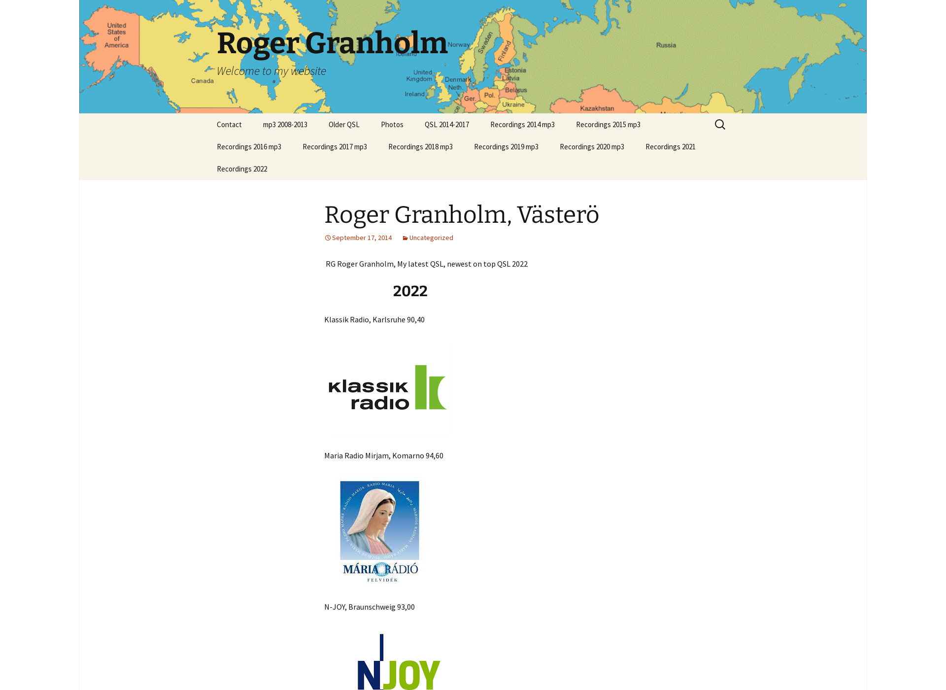 Skärmdump för rogergranholm.fi
