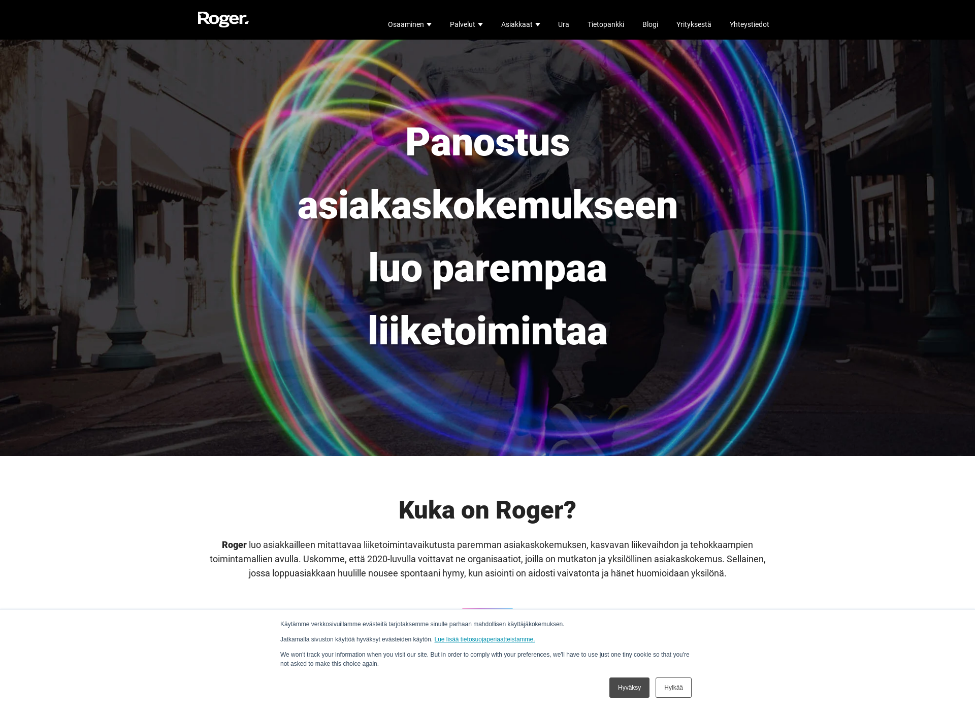 Skärmdump för rogerstudio.fi