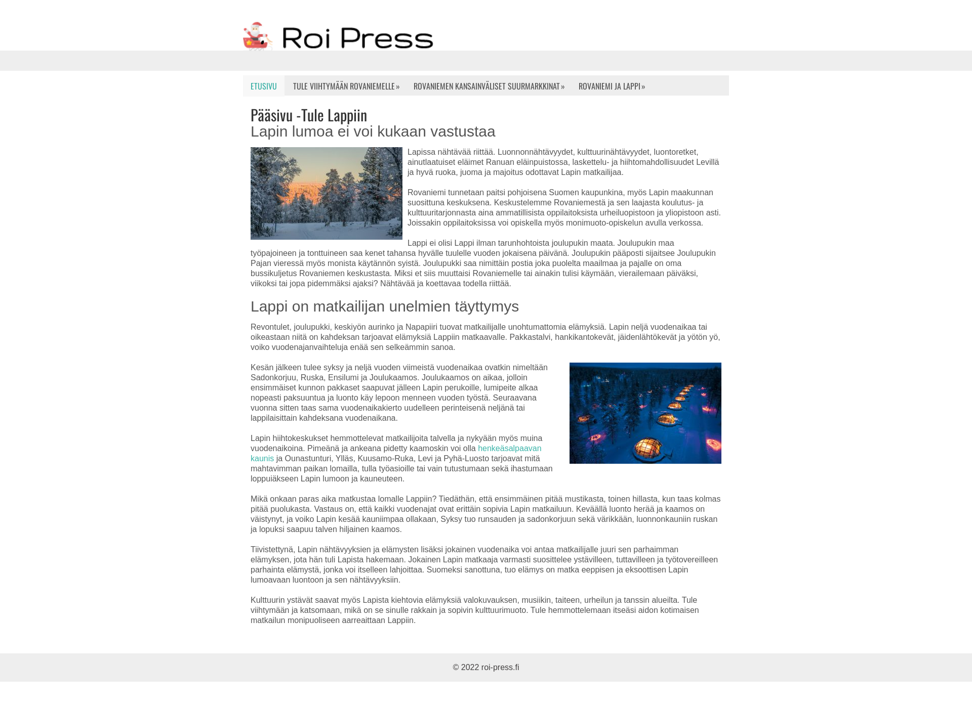 Skärmdump för roi-press.fi